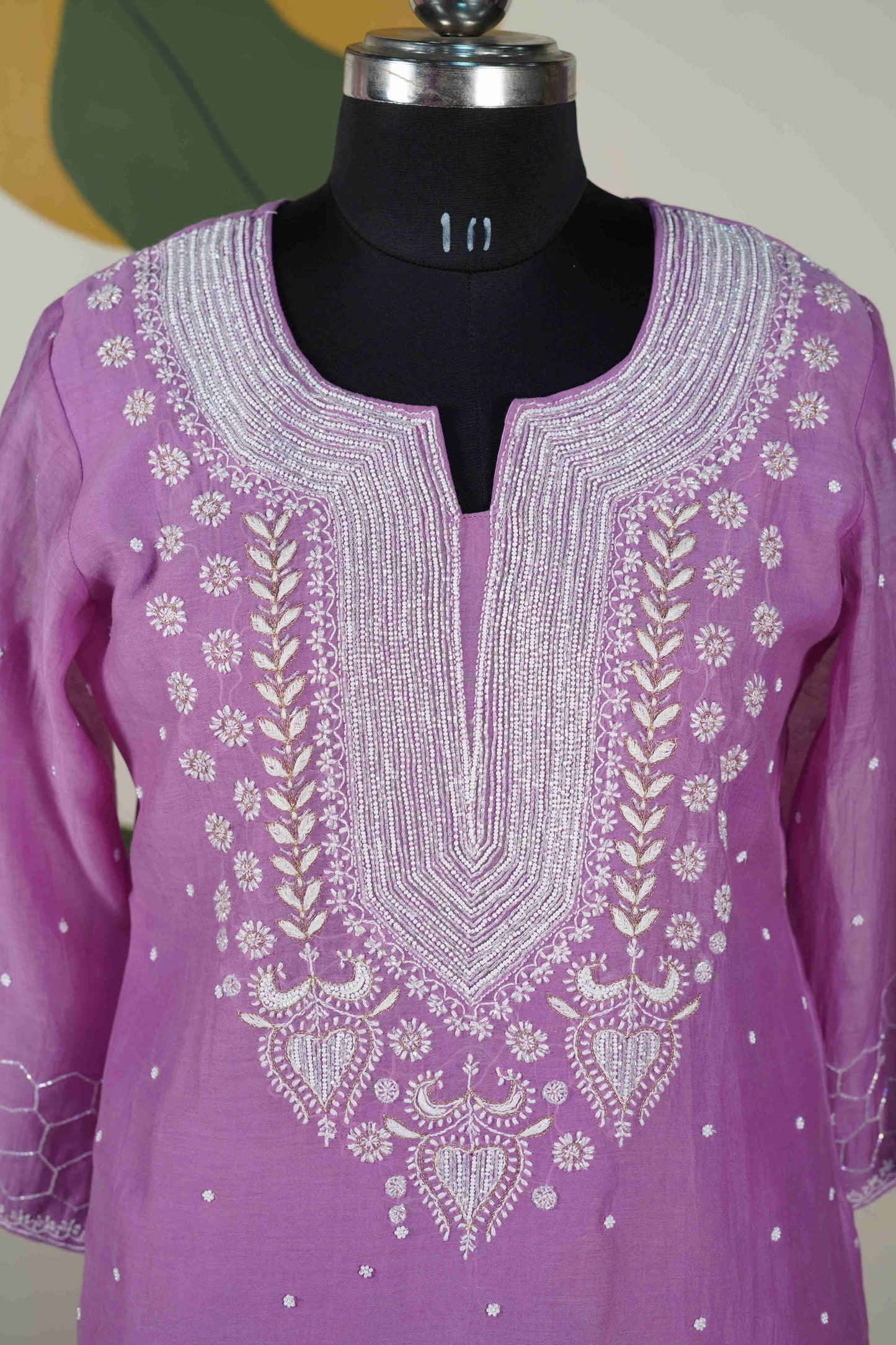 Lilac Cutdana straight Kurta set Dress
