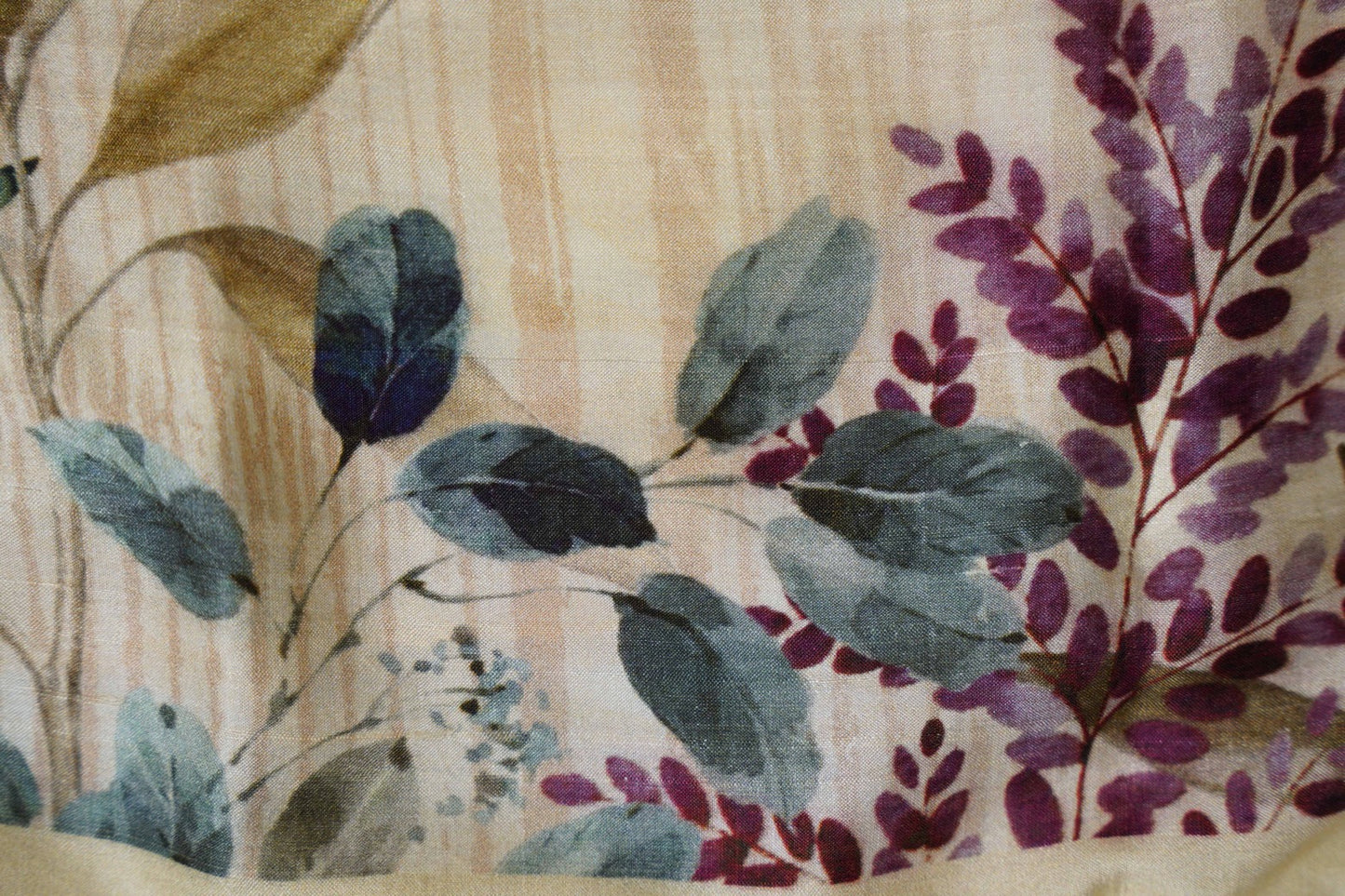 Mulberry Silk Digital print Beige Saree