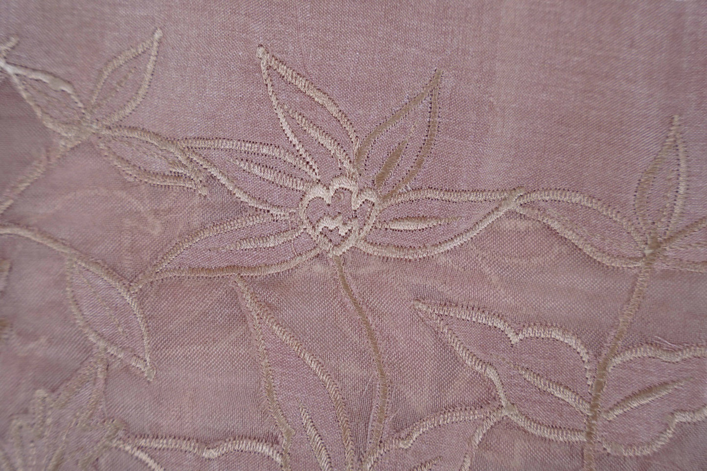 Tussar Applique Organza Border Saree in Light Pink