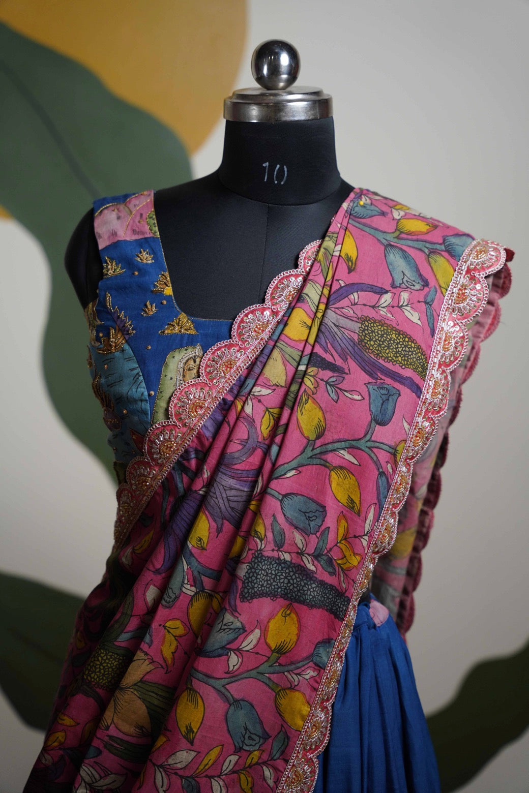Blue Kalamkari Lehenga