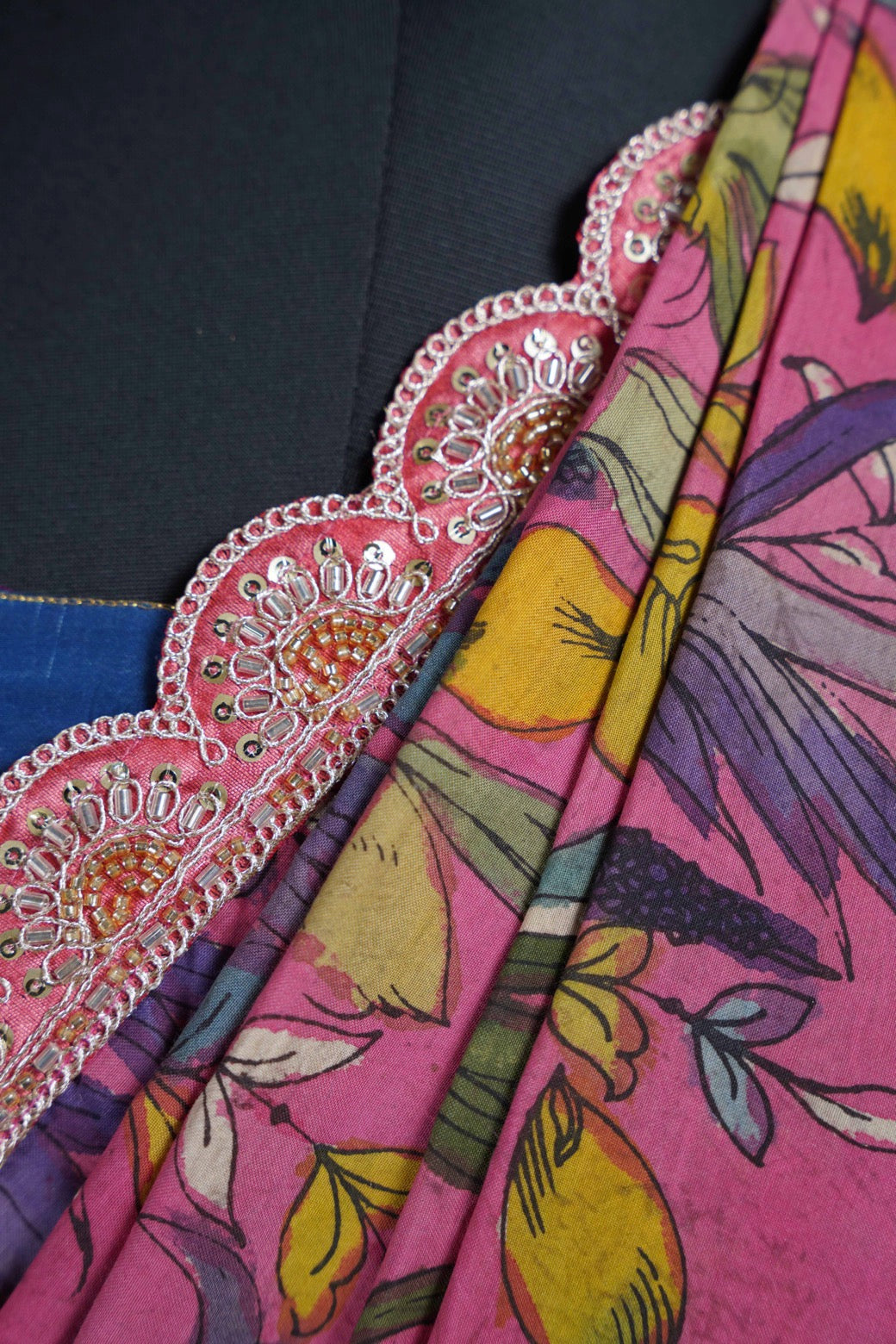 Blue Kalamkari Lehenga