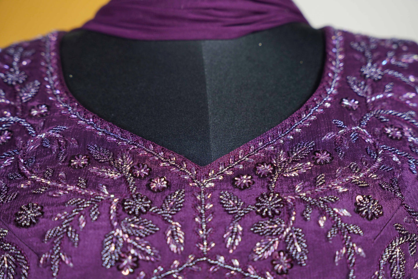 Purple with cut dana Long Dress