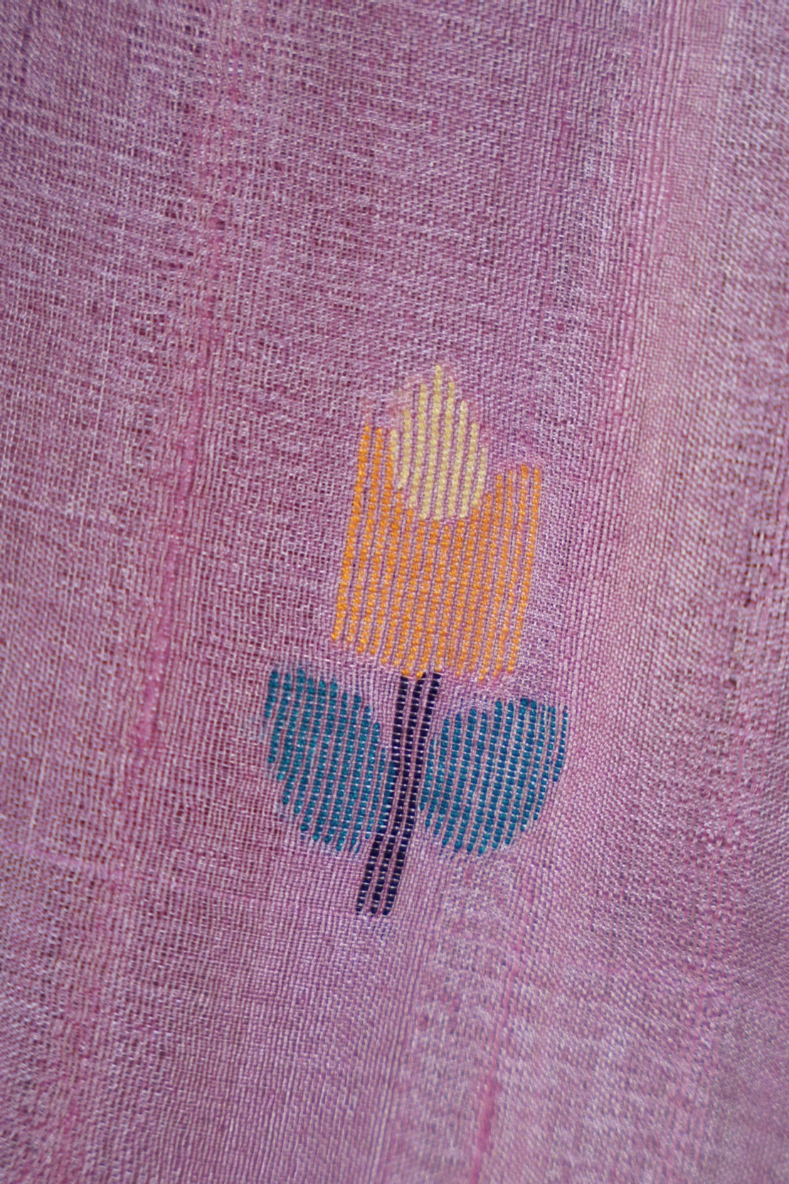 Falling Tussar Jamdani Saree in Pink