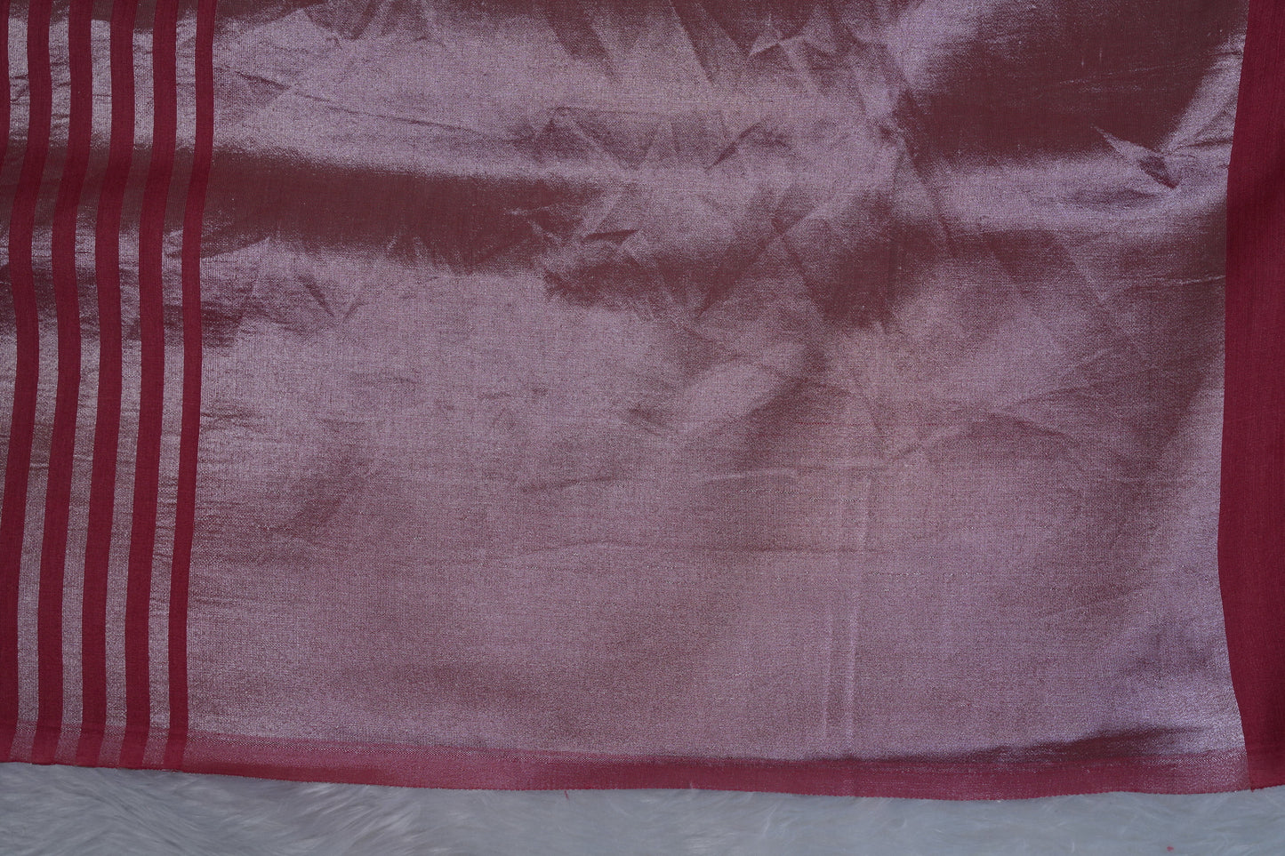 Pink Moonga Silk with Lines