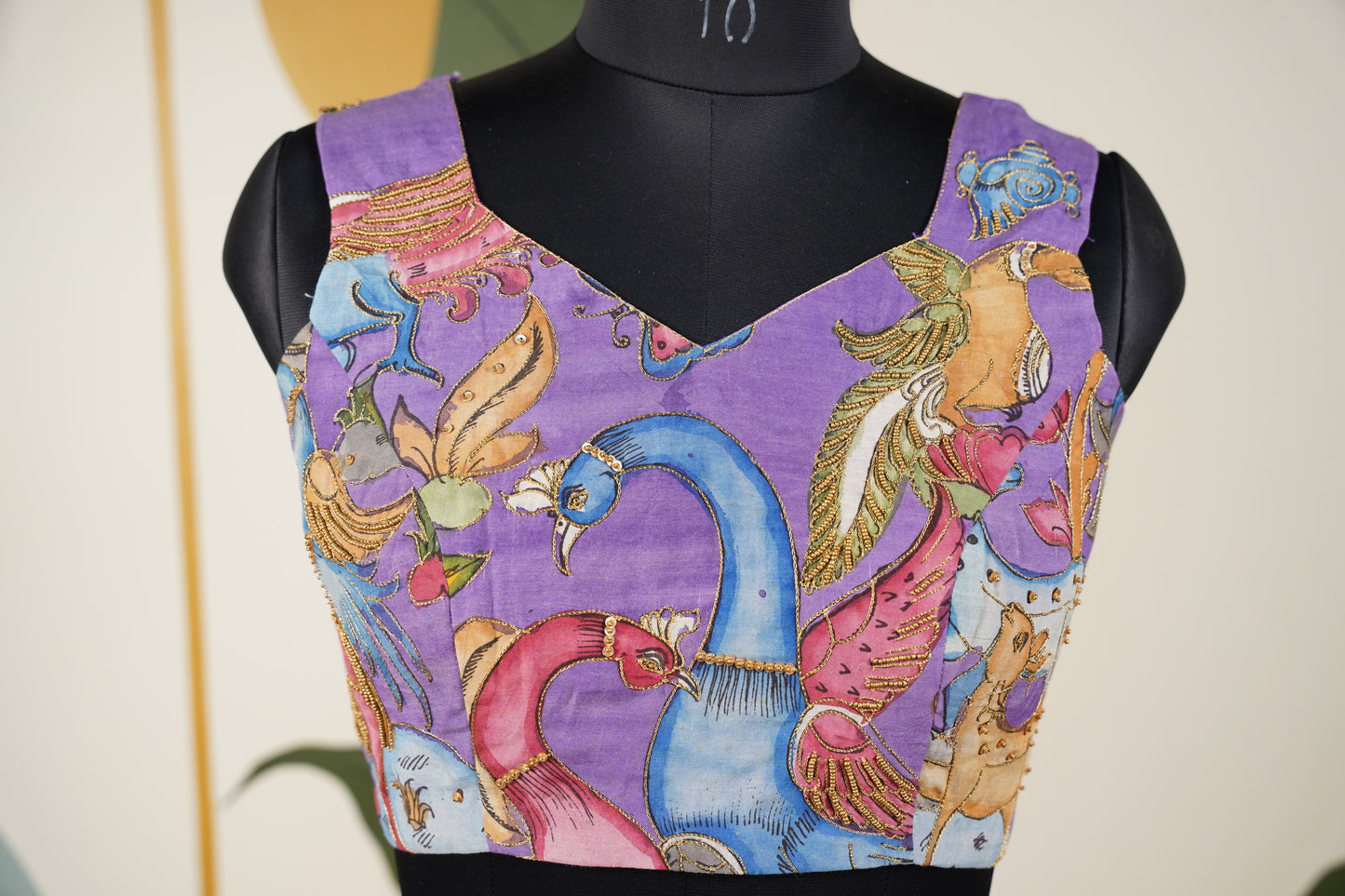 Lavendar Kalamkari Lehenga