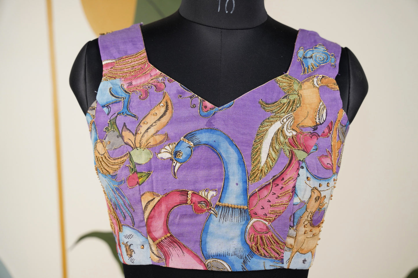 Lavendar Kalamkari Lehenga