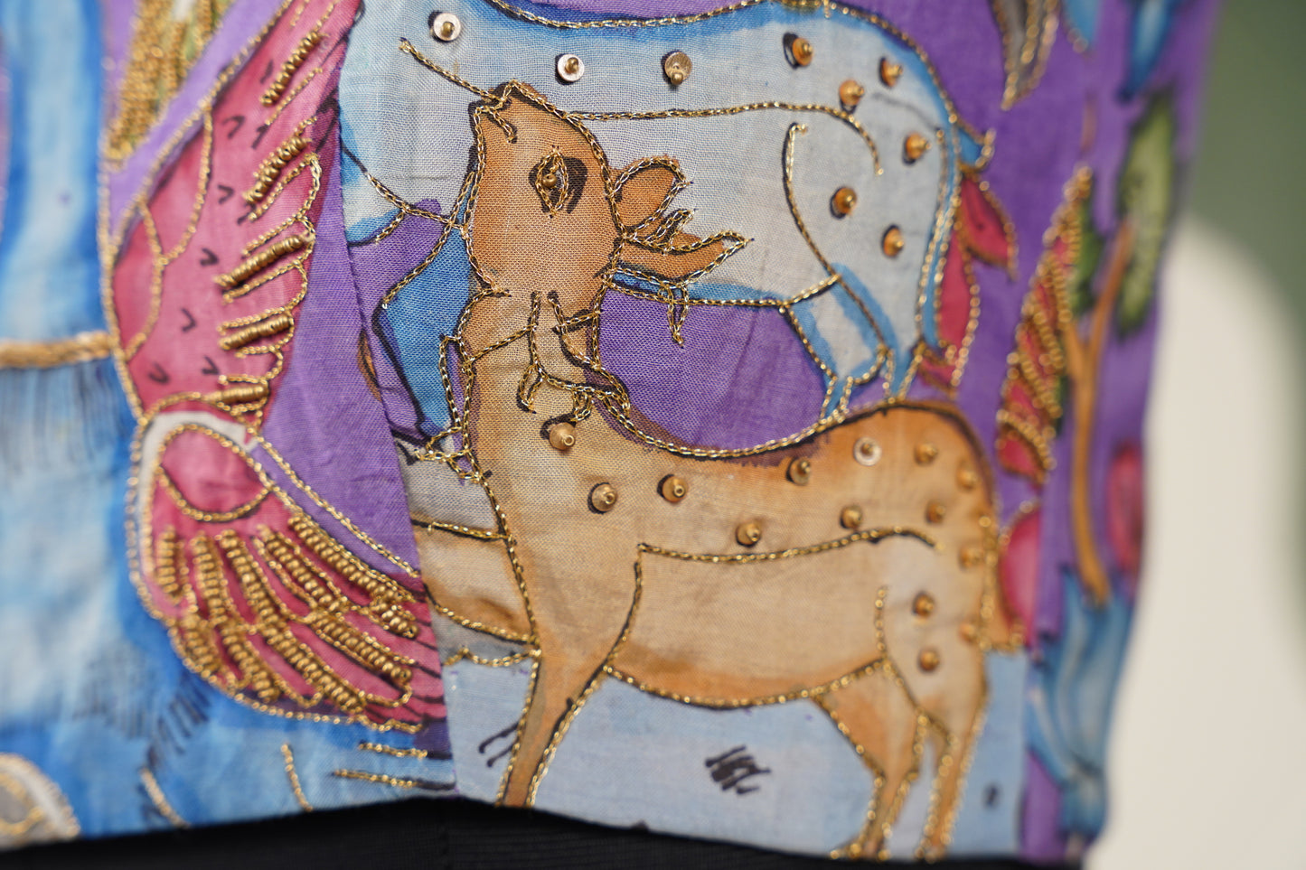 Lavendar Kalamkari Lehenga