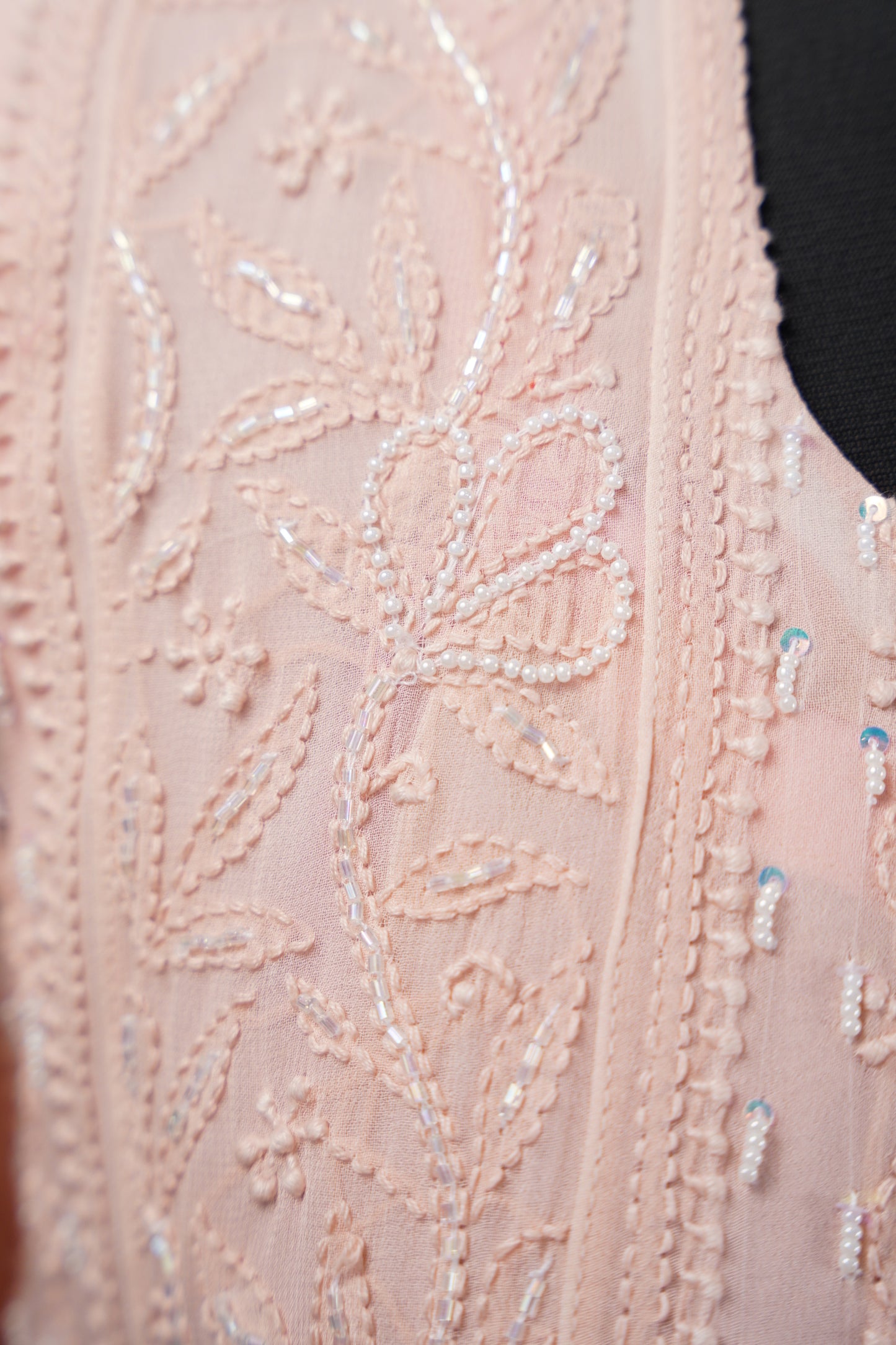 Peach Chikankari Dress