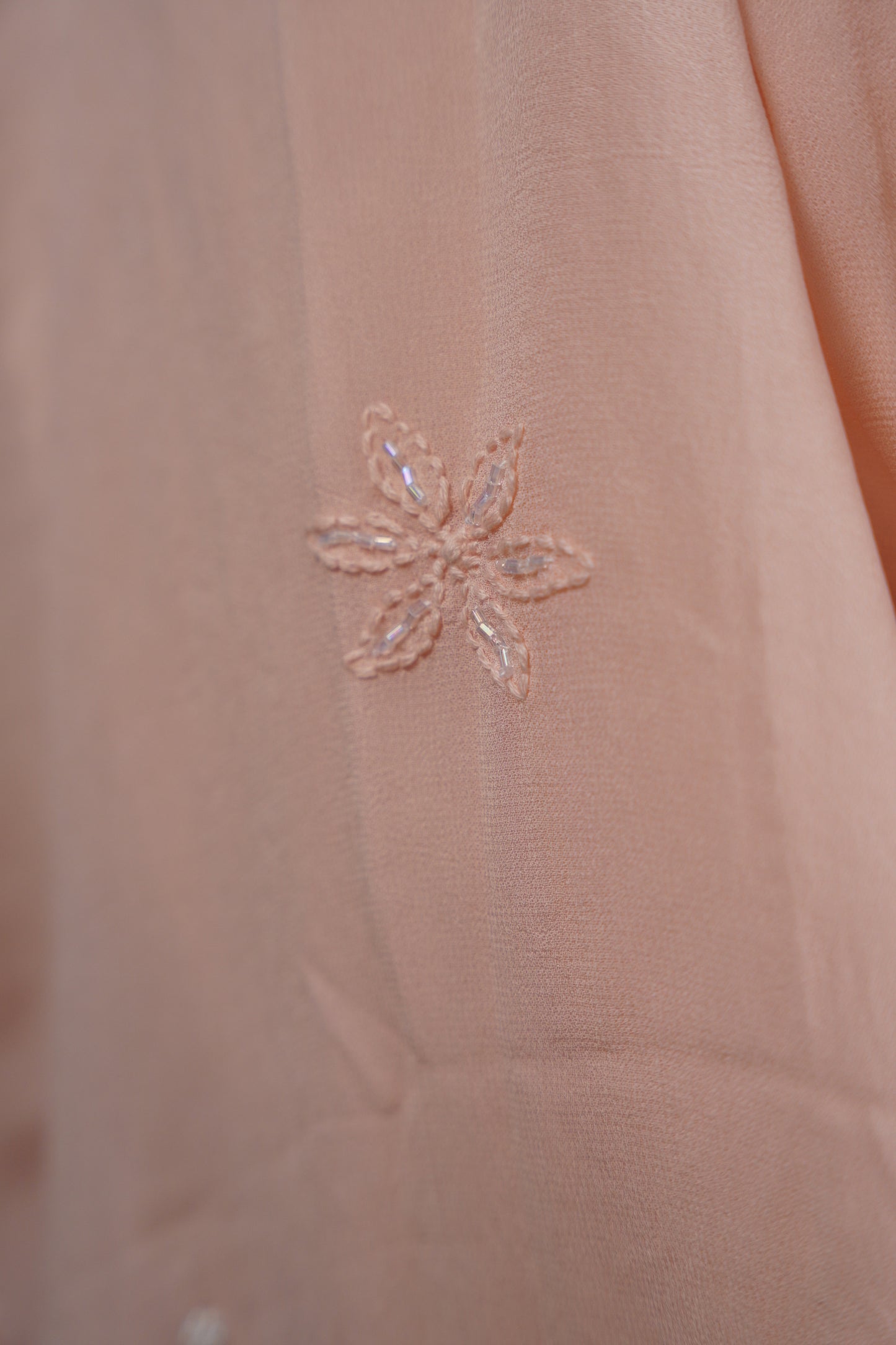 Peach Chikankari Dress