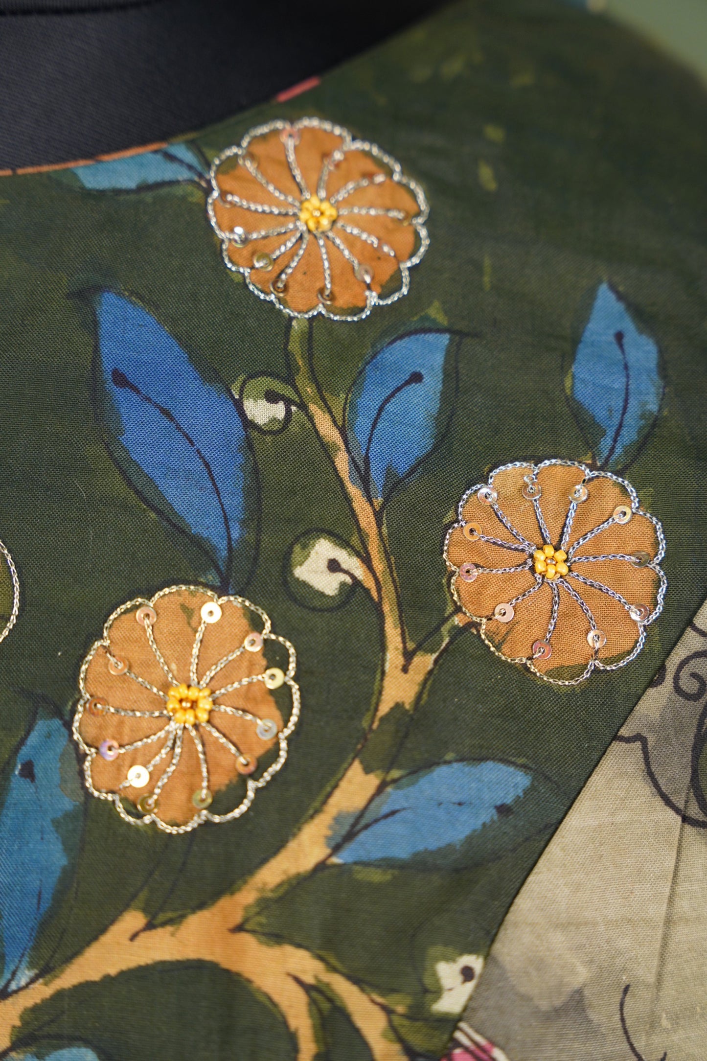 Black Kalamkari Lehenga