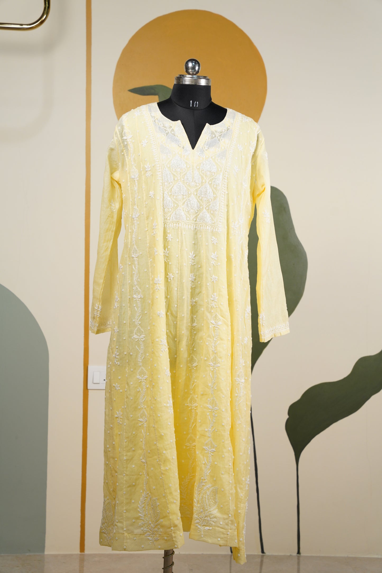 Yellow chikankari Dress