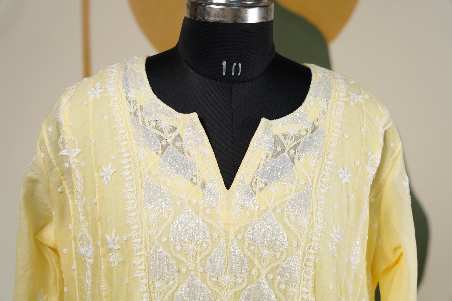 Yellow chikankari Dress