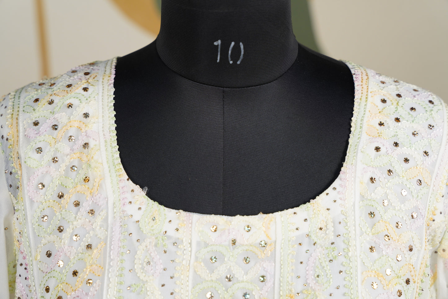 Butter yellow Chikankari Dress-A Pure Georgette
