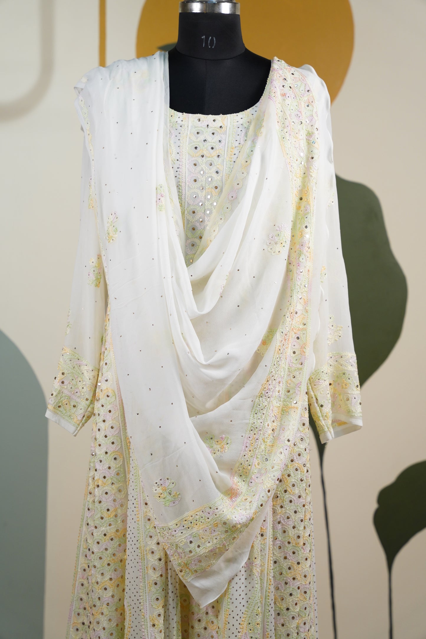 Butter yellow Chikankari Dress-A Pure Georgette