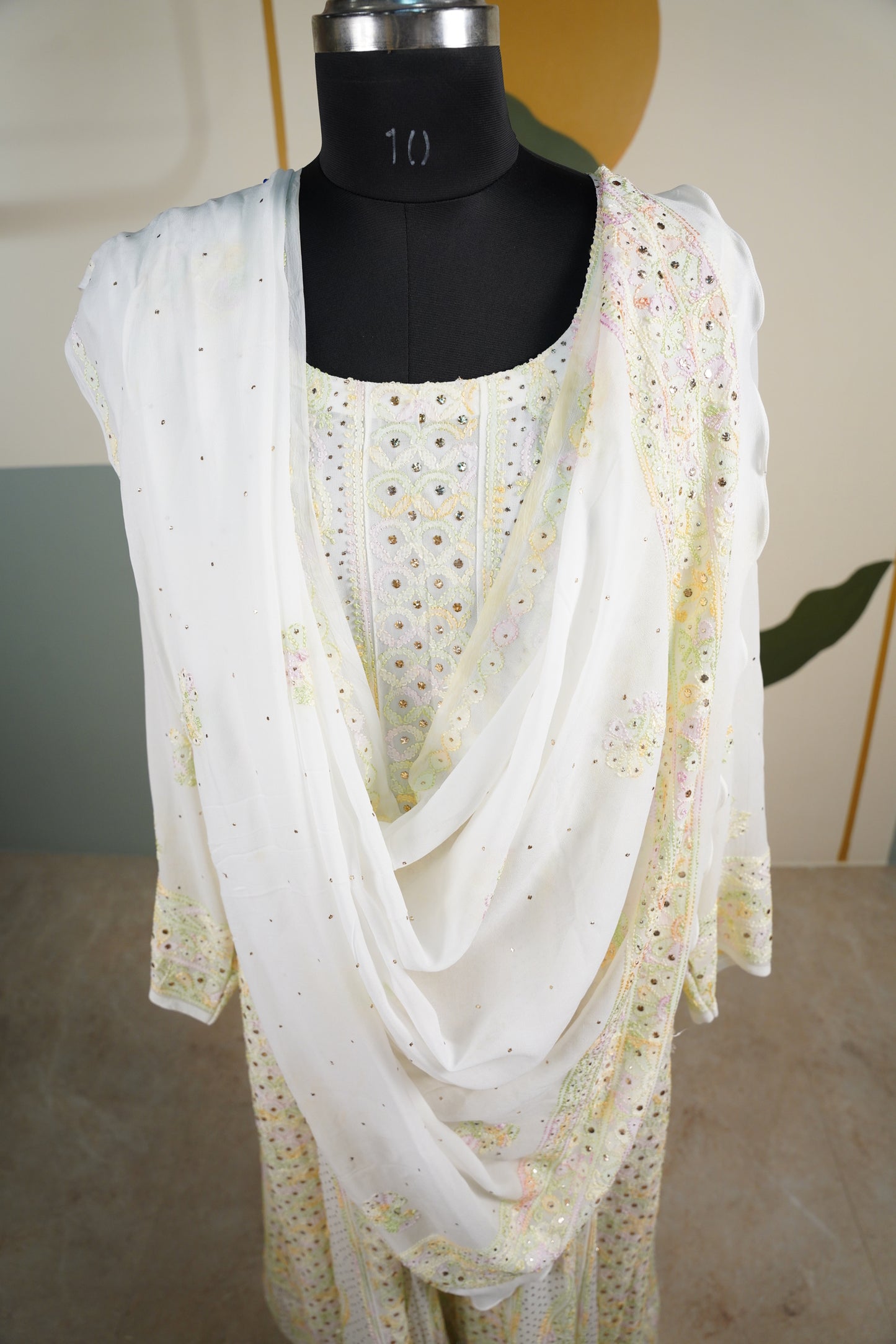 Butter yellow Chikankari Dress-A Pure Georgette