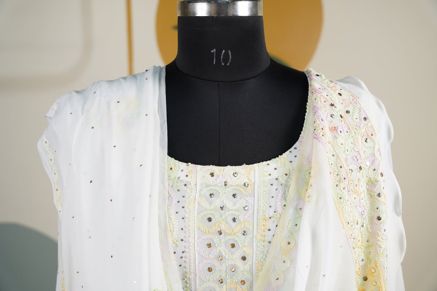 Butter yellow Chikankari Dress-A Pure Georgette