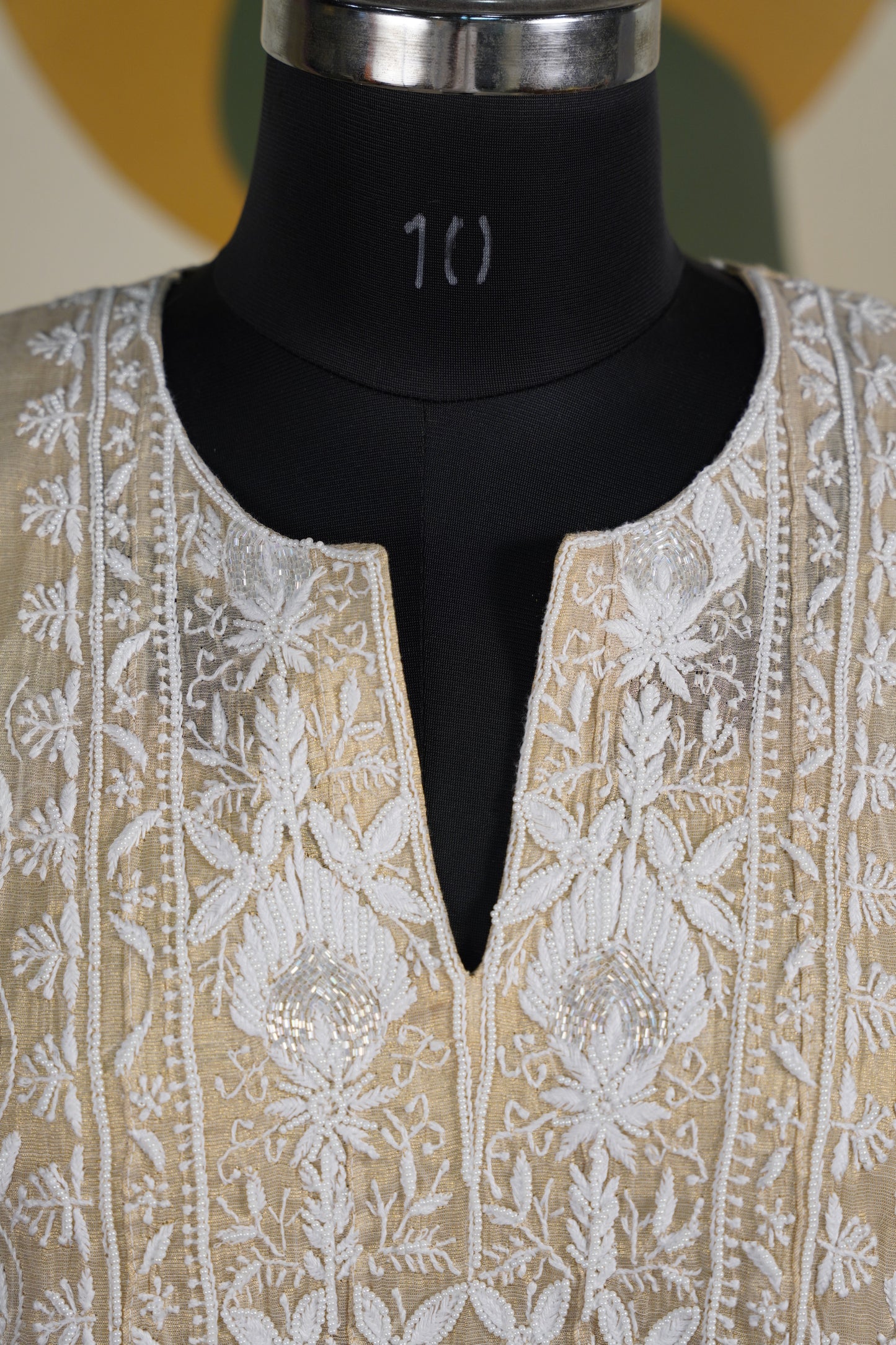 Light Beige chikankari Dress