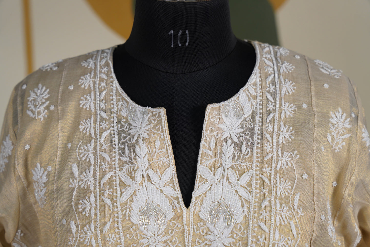 Light Beige chikankari Dress