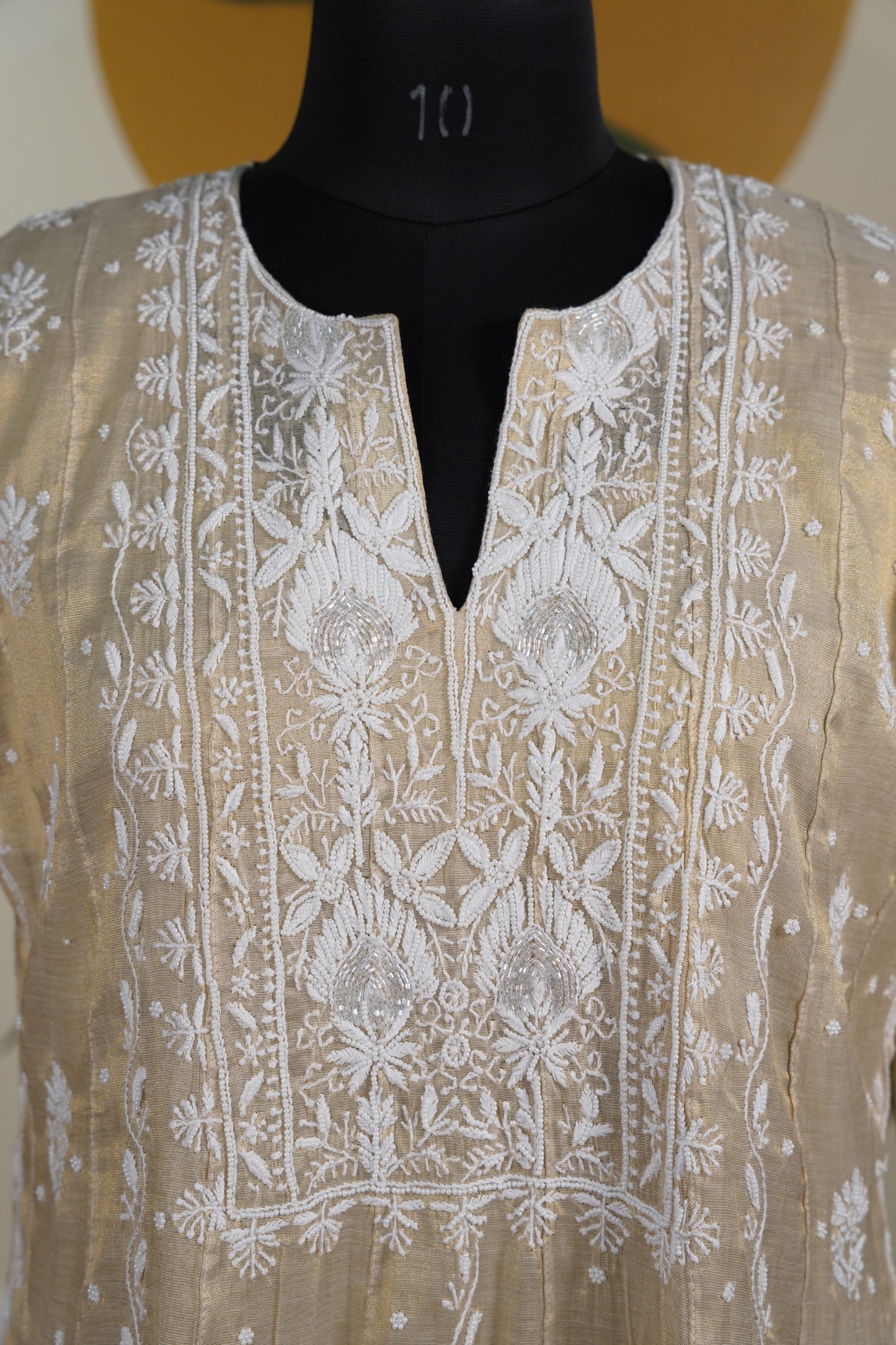 Light Beige chikankari Dress