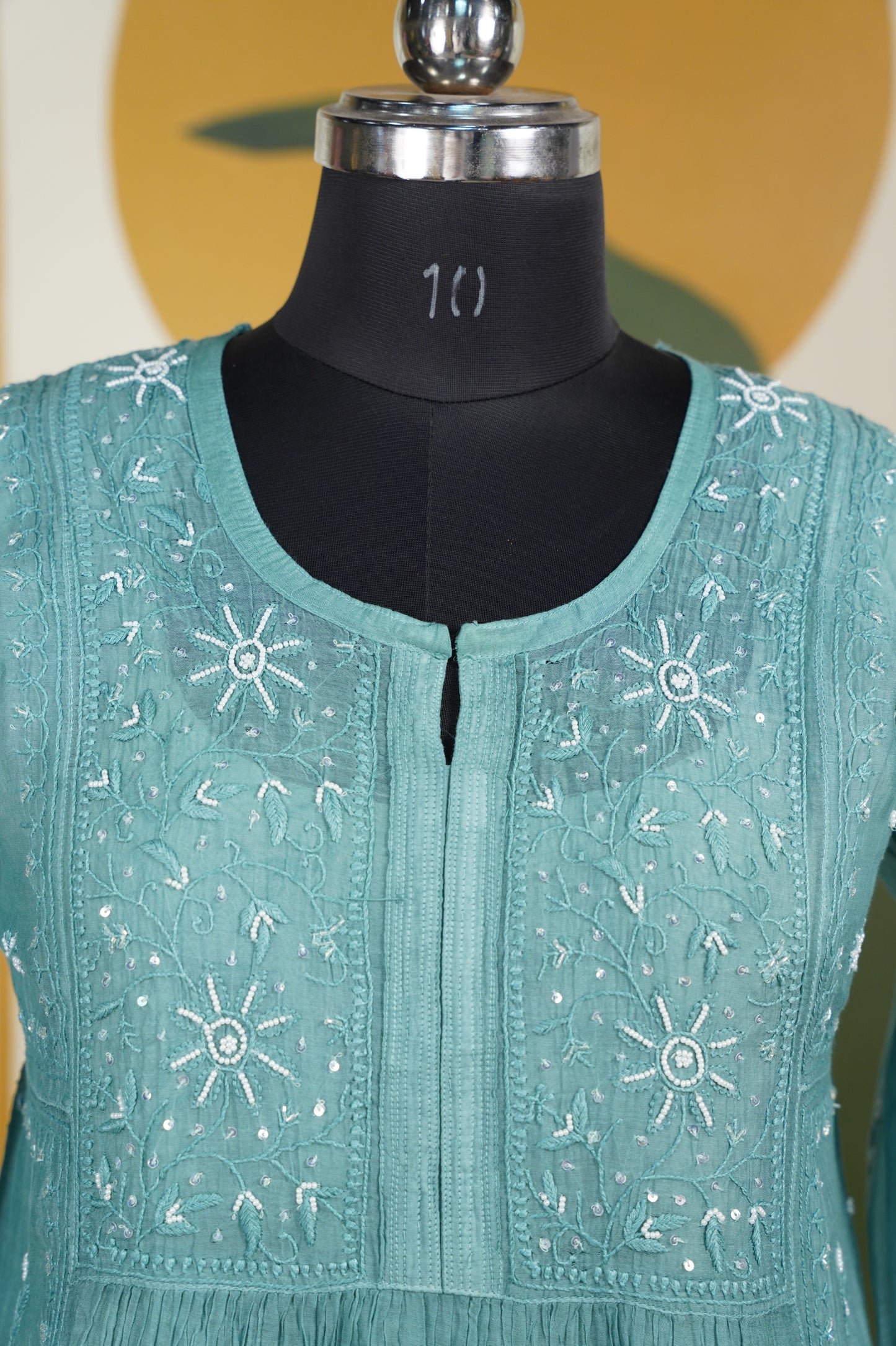 Sea Green chikankari Dress
