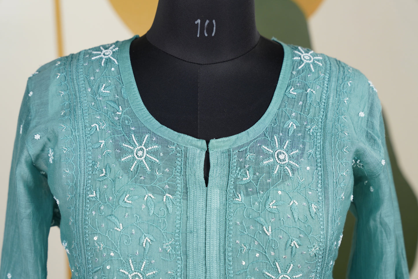 Sea Green chikankari Dress