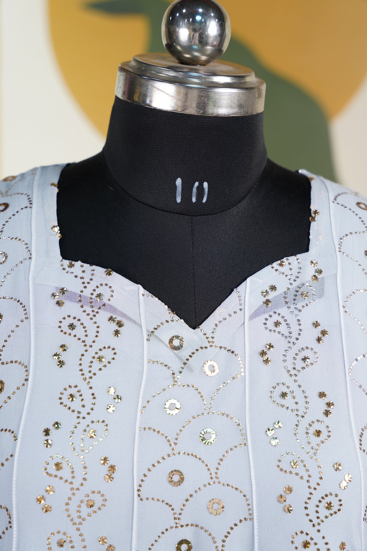 Powder Blue chikankari Dress