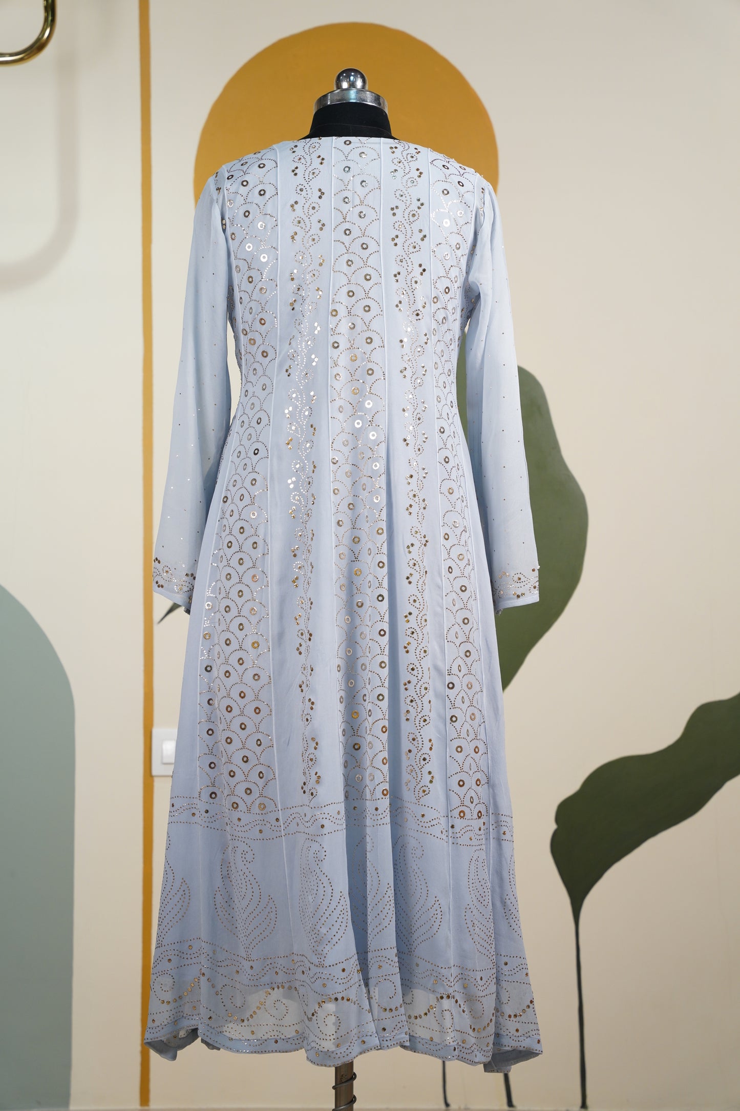 Powder Blue chikankari Dress