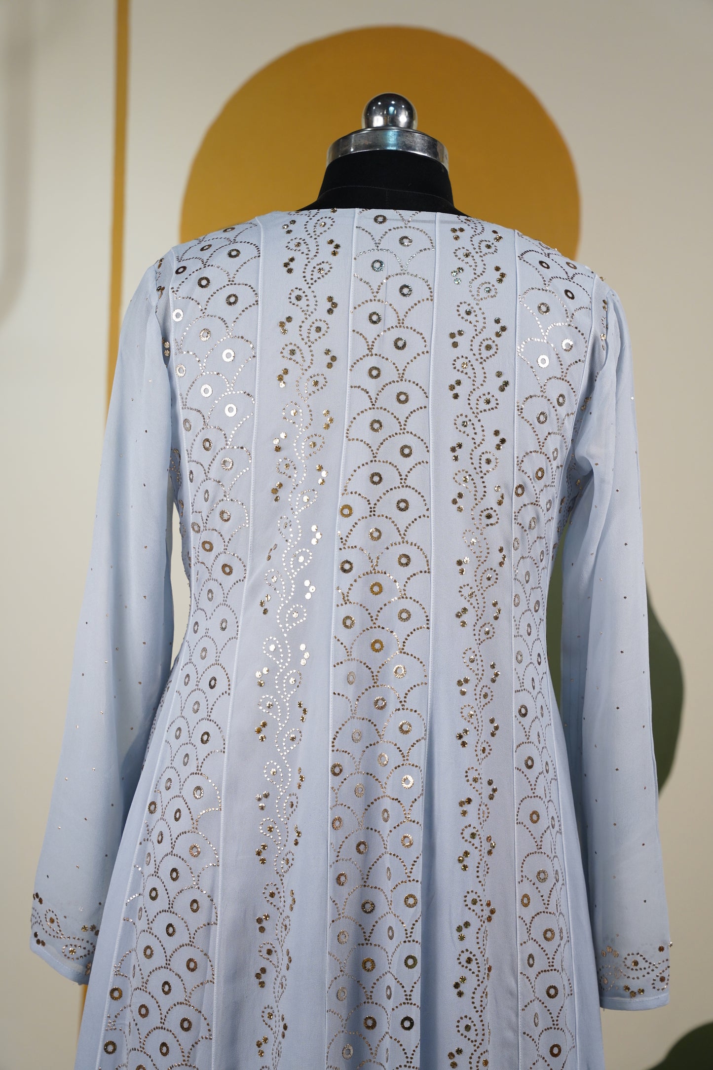 Powder Blue chikankari Dress