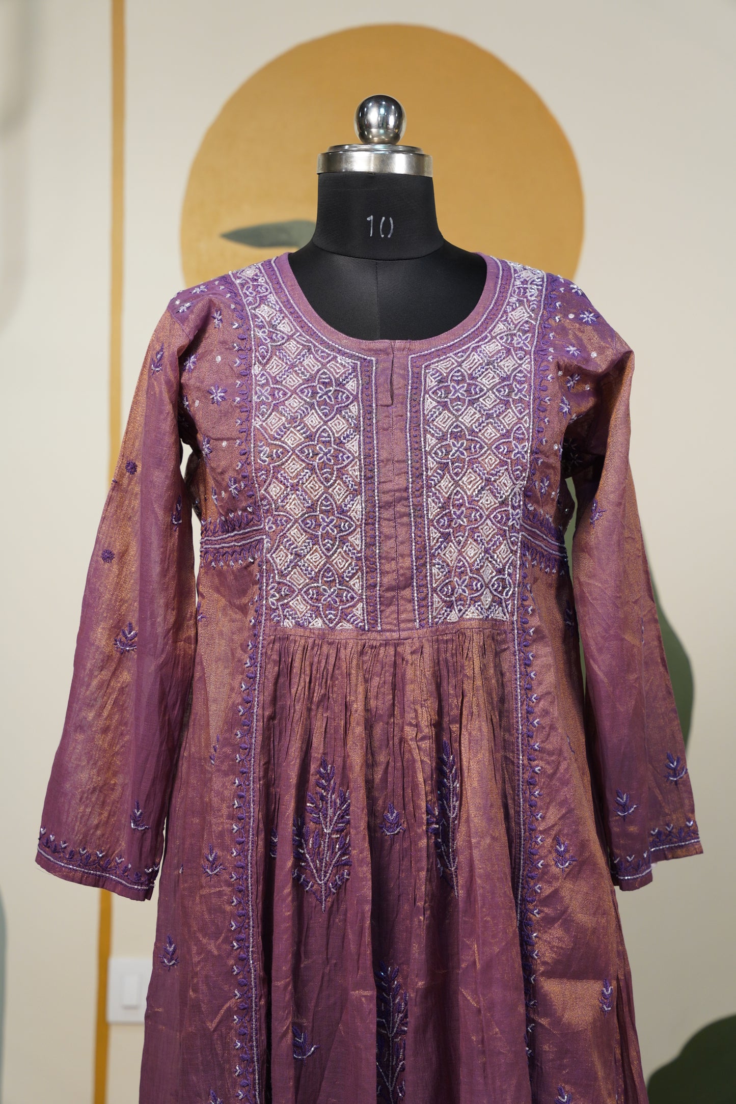 English color chikankari Dress
