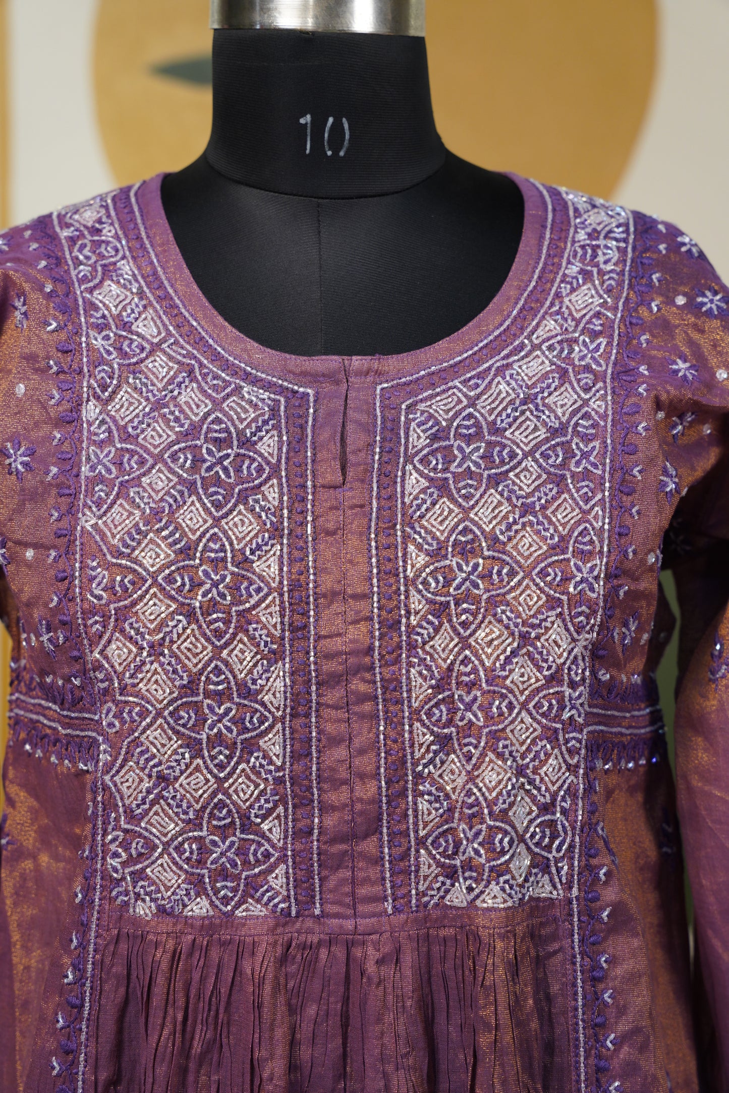 English color chikankari Dress