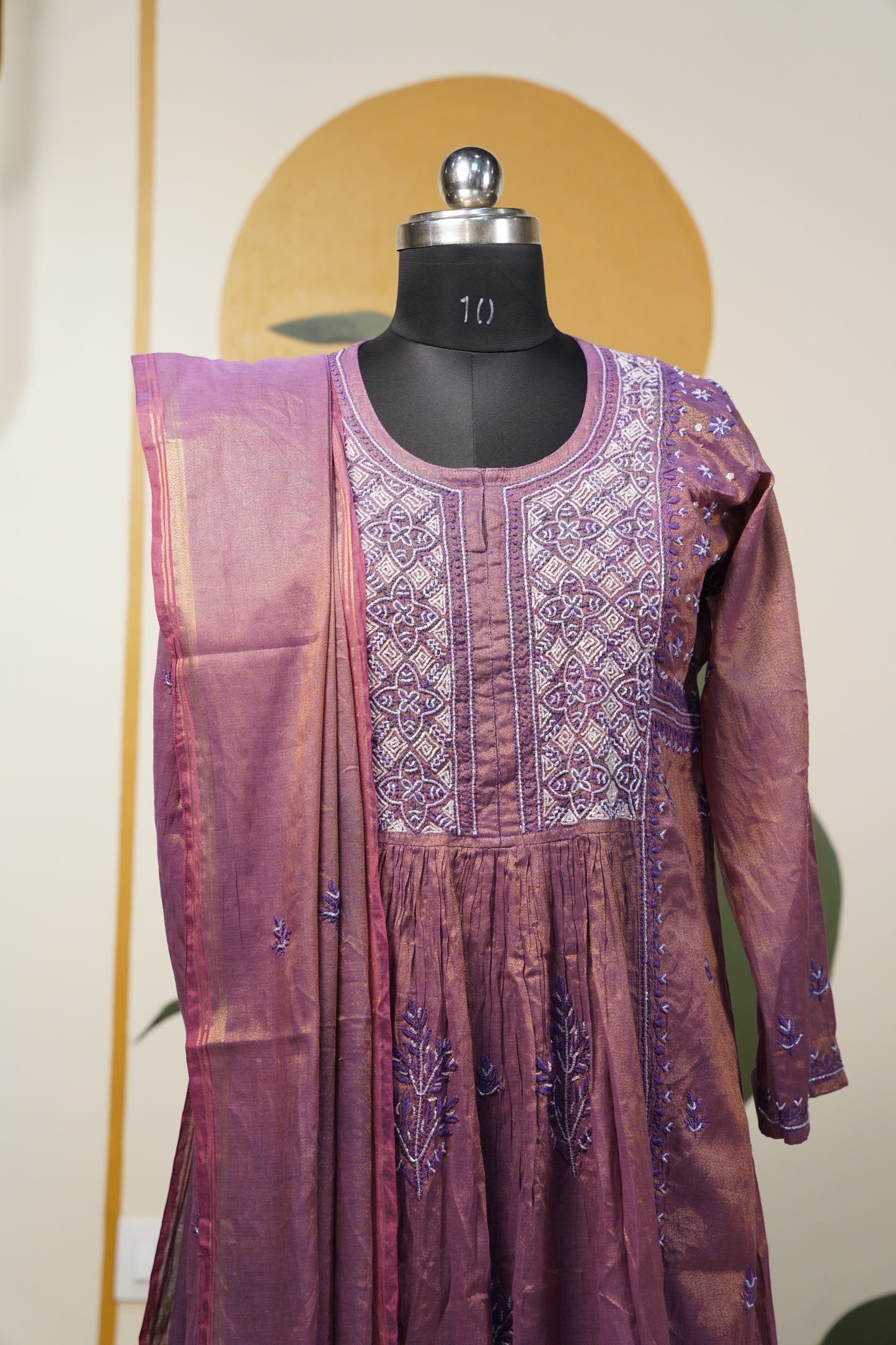 English color chikankari Dress