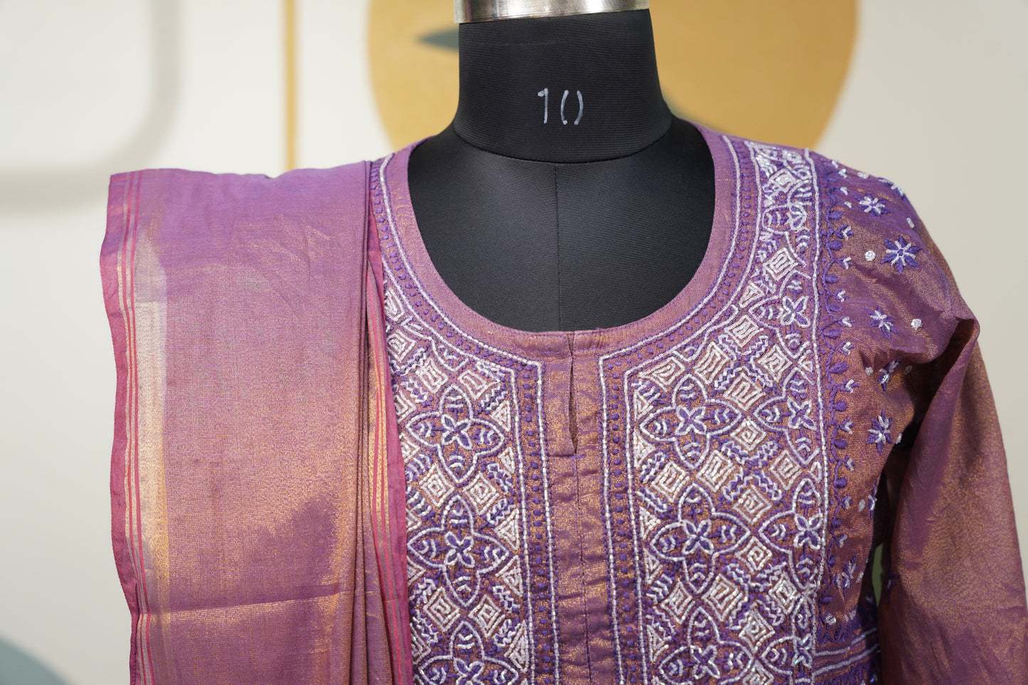 English color chikankari Dress