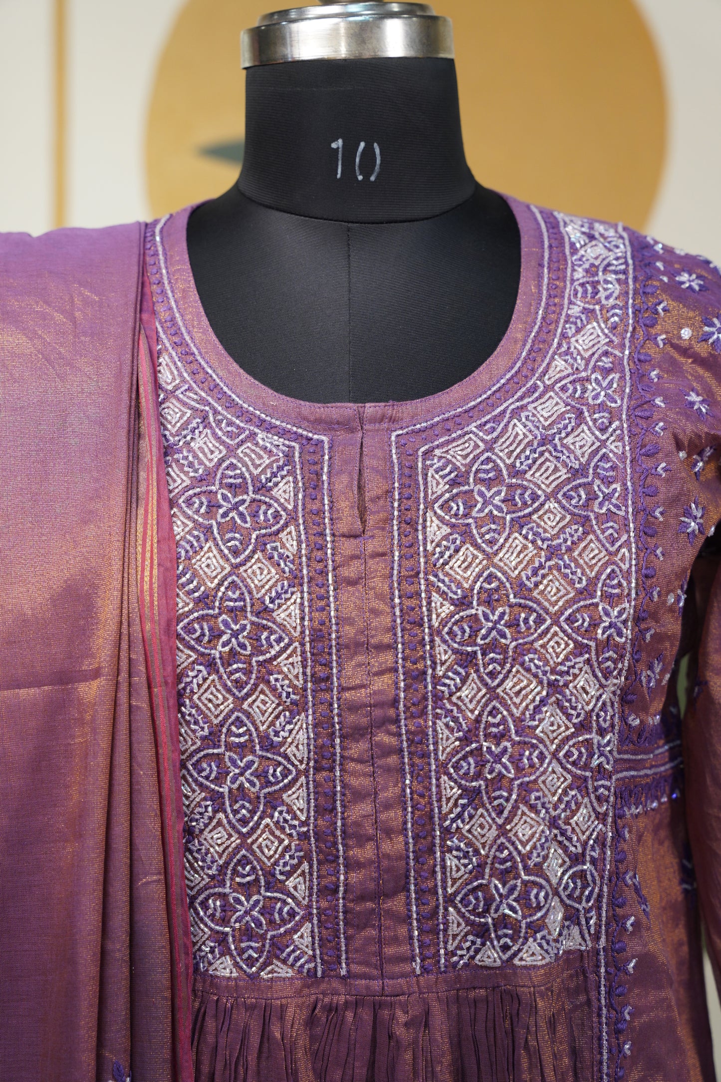 English color chikankari Dress