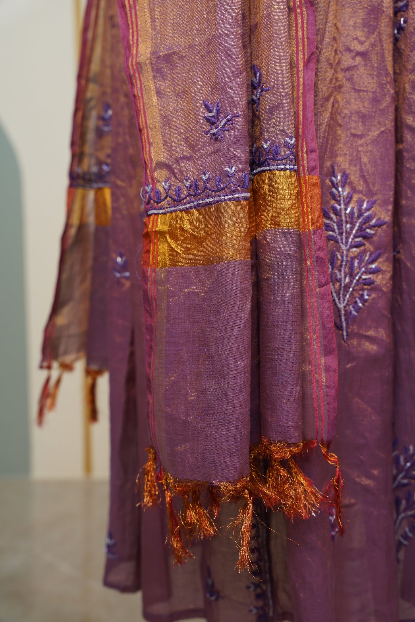 English color chikankari Dress