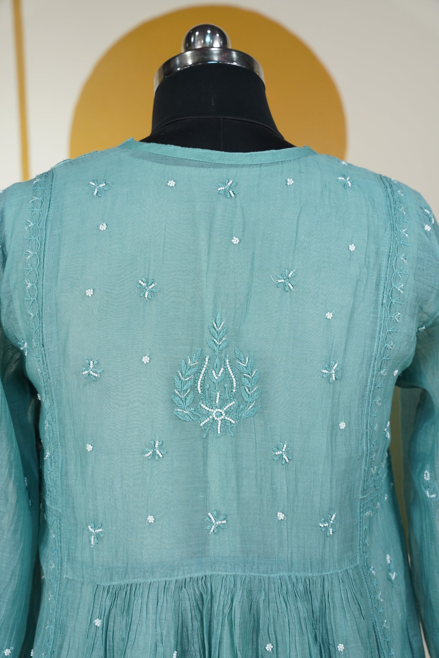 Sea Green chikankari Dress