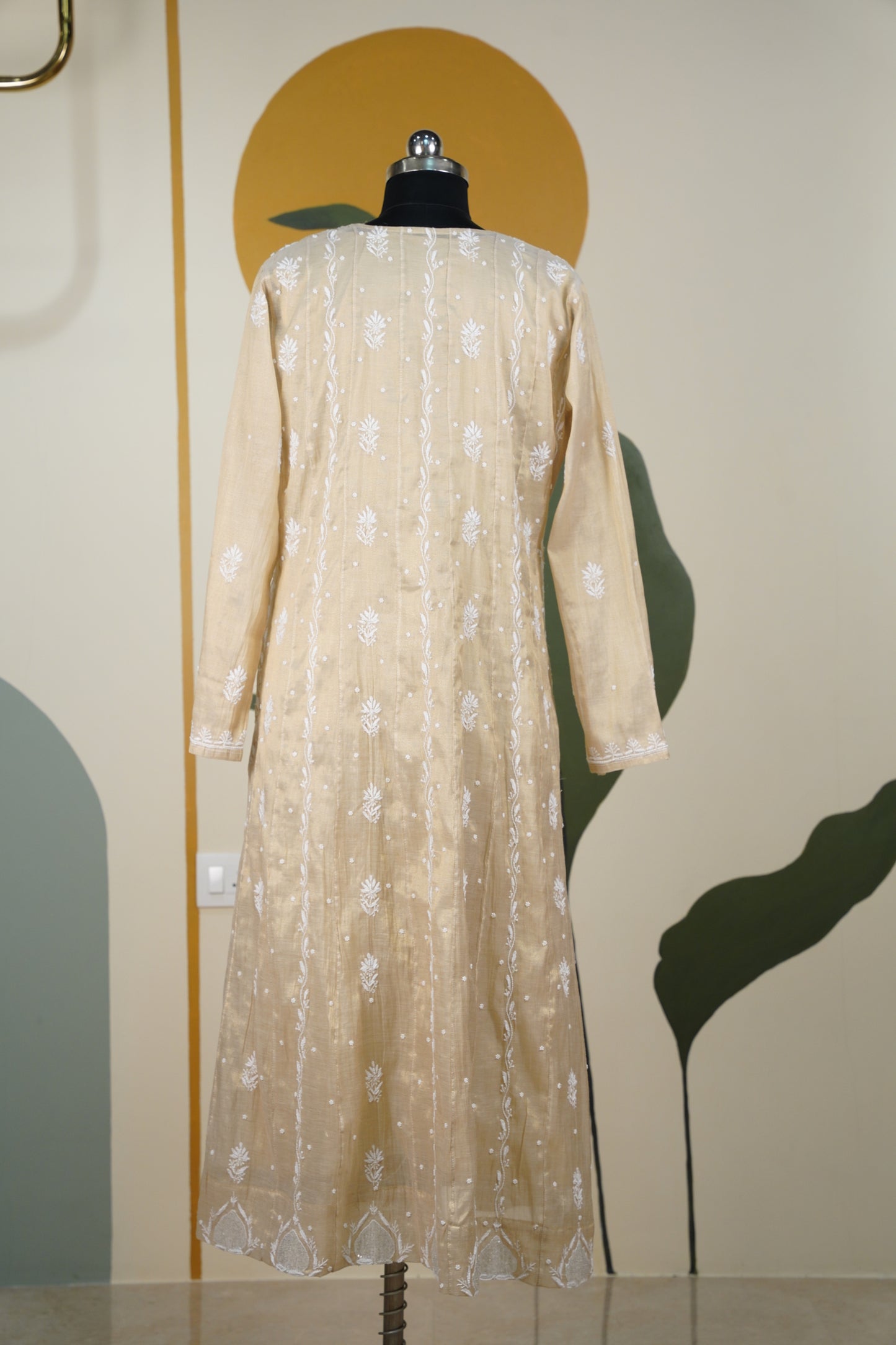 Light Beige chikankari Dress