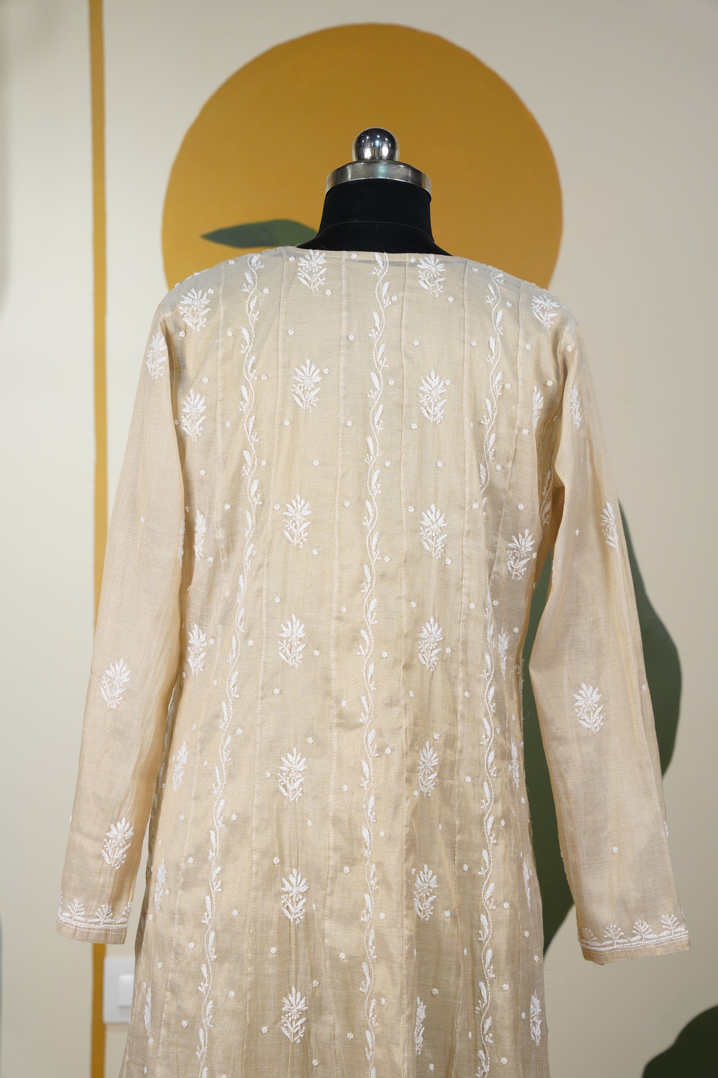 Light Beige chikankari Dress