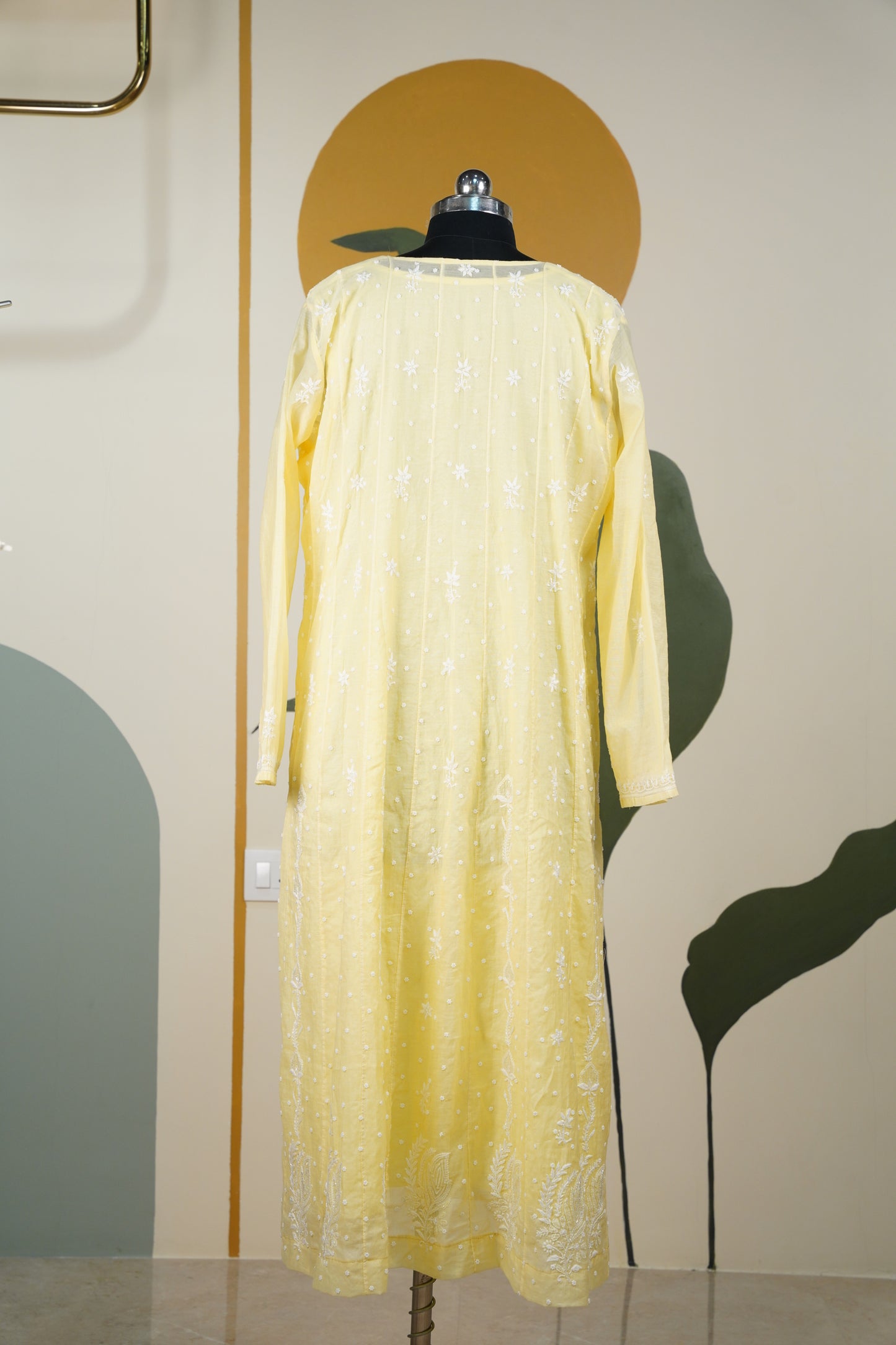 Yellow chikankari Dress