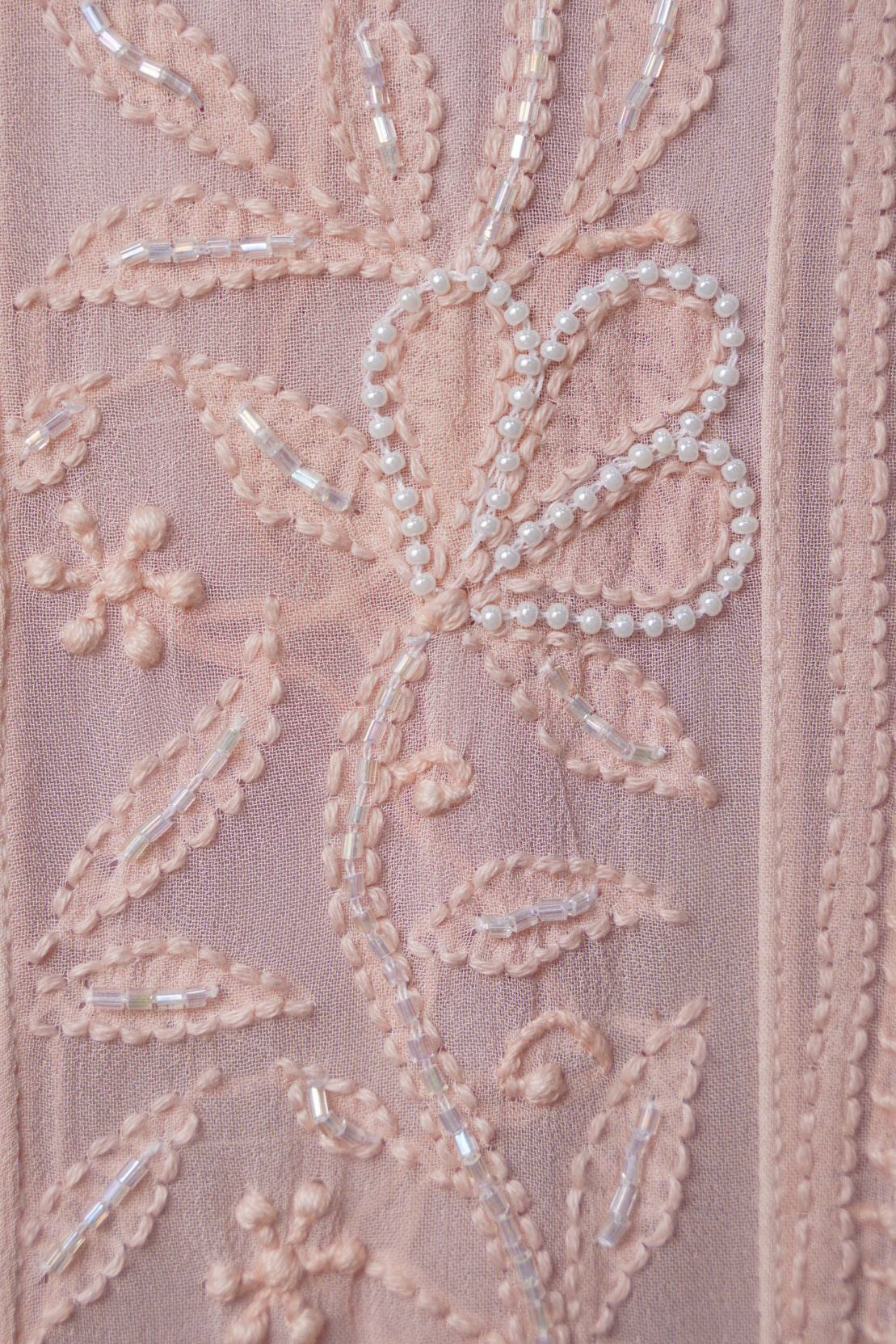 Peach Chikankari Dress