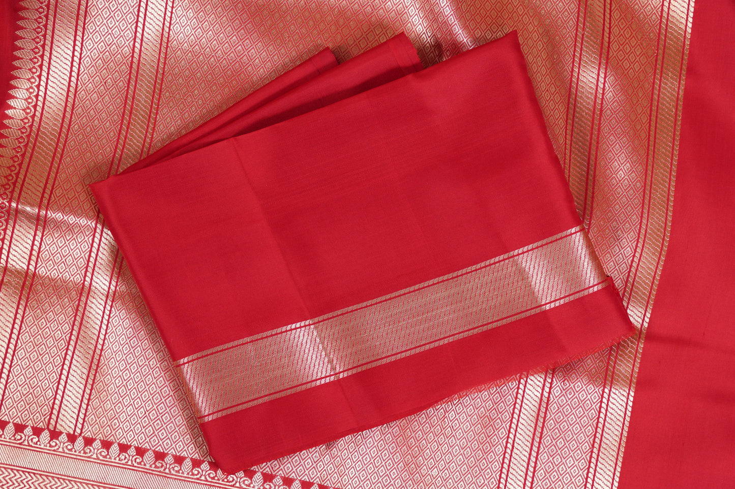 Red Banarasi birdcage