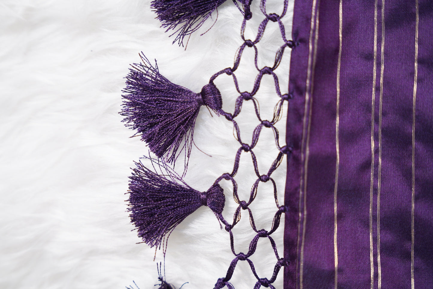 Purple Banarasi with intricate motifs
