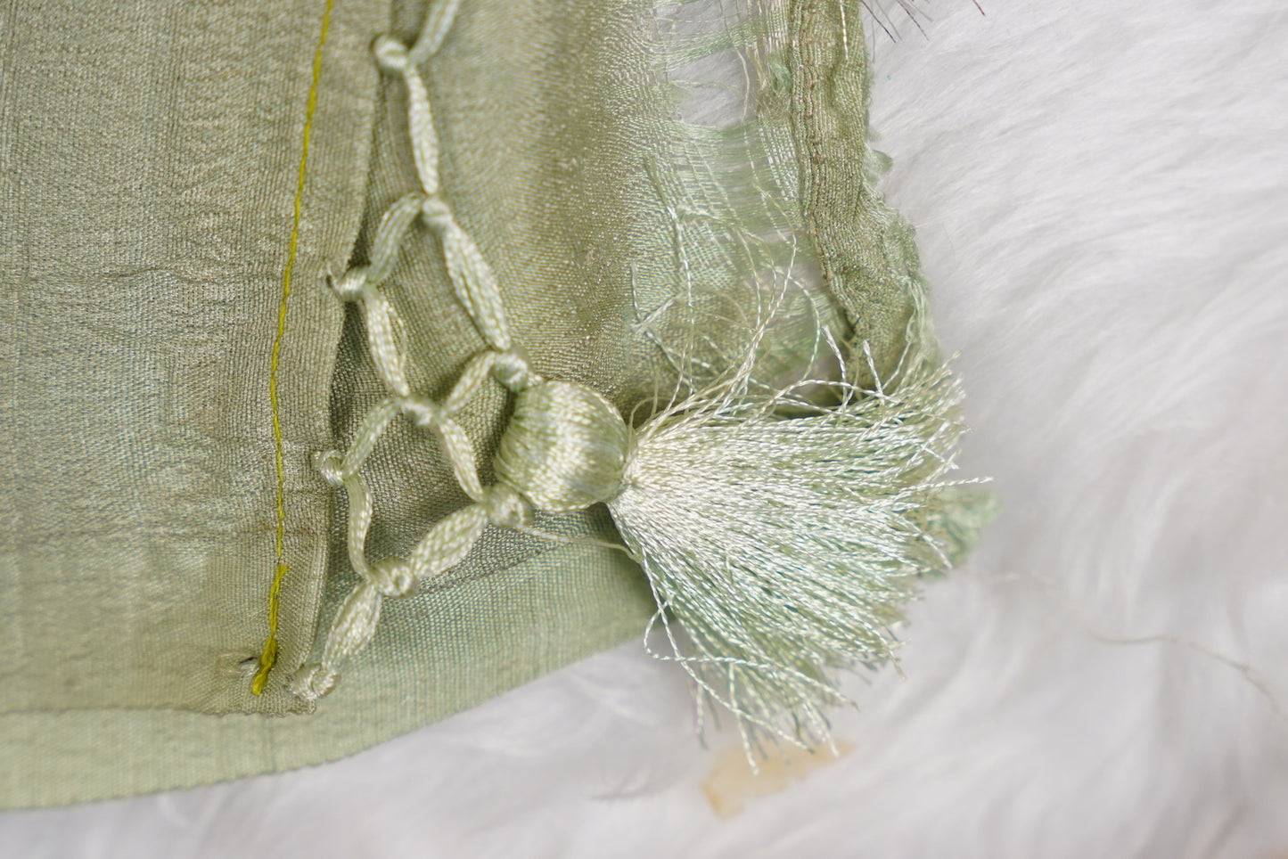 Pista green Banarasi Tussar Geogette