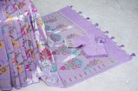 Banarasi Lavender Tussar all over Tissue saree