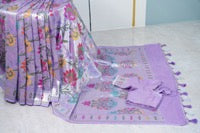 Banarasi Lavender Tussar all over Tissue saree