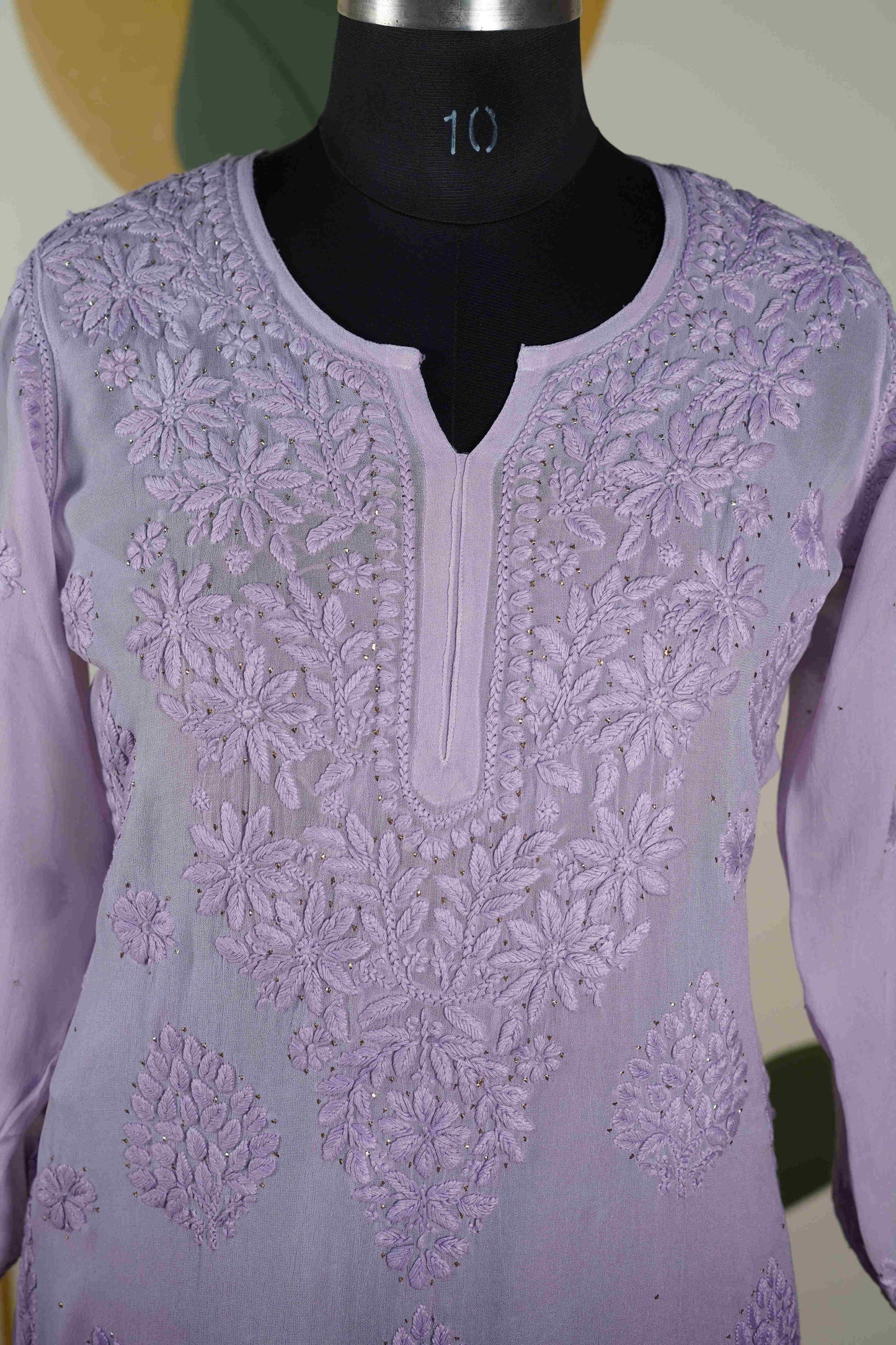 Lilac Ombre Chikankari Dress
