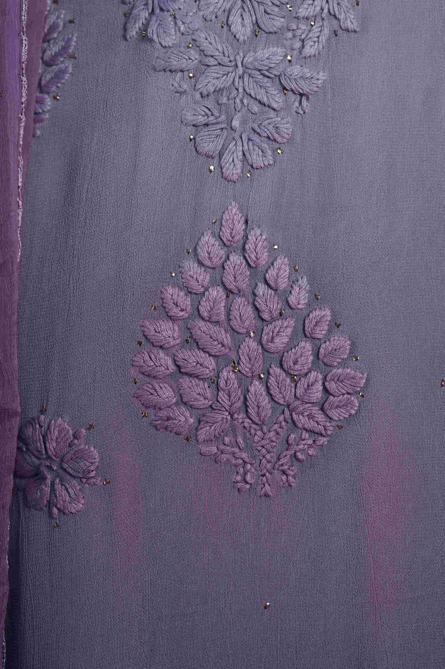 Lilac Ombre Chikankari Dress
