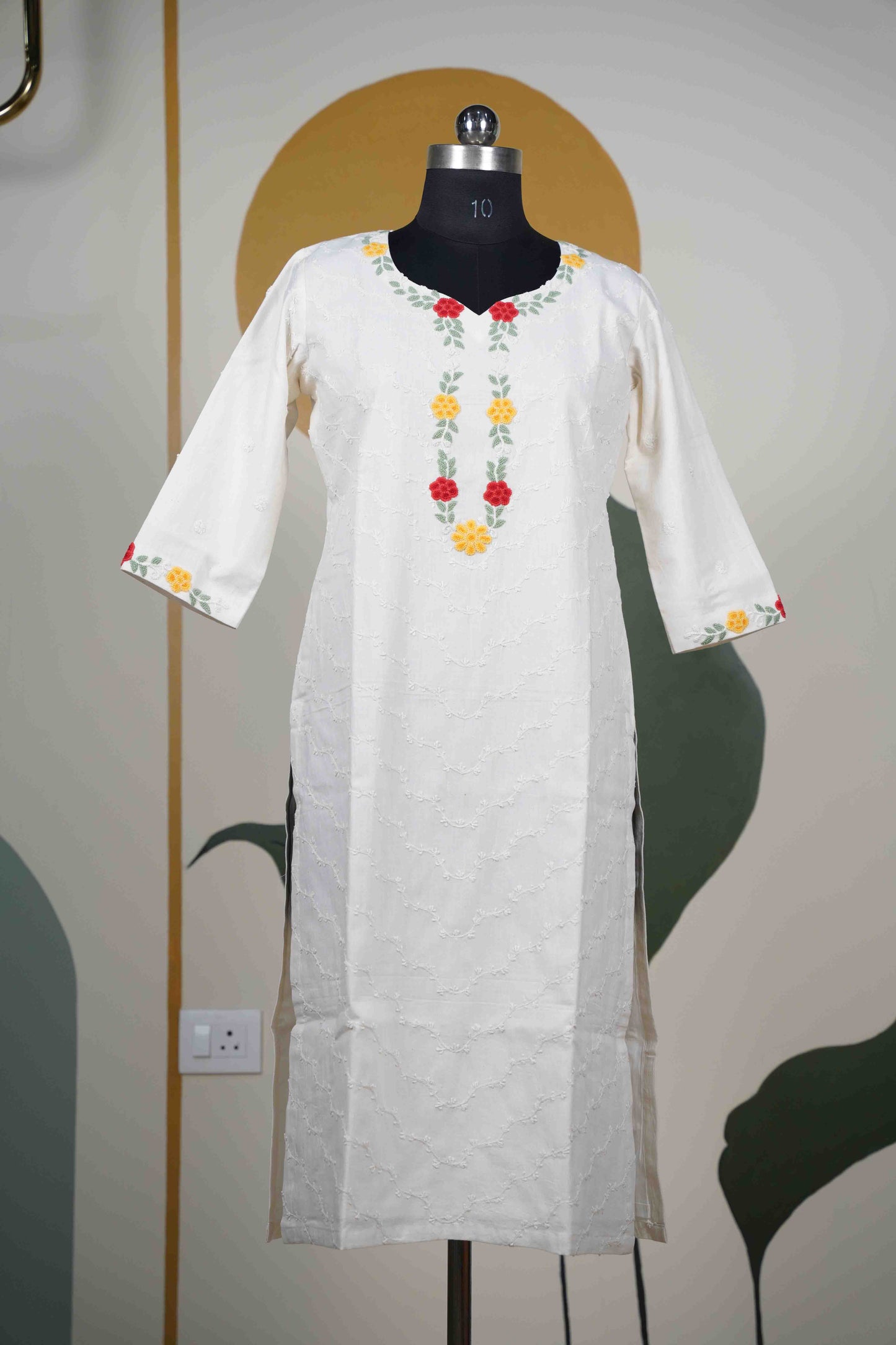 Neck hand work without duppatta Mul cotton Dress