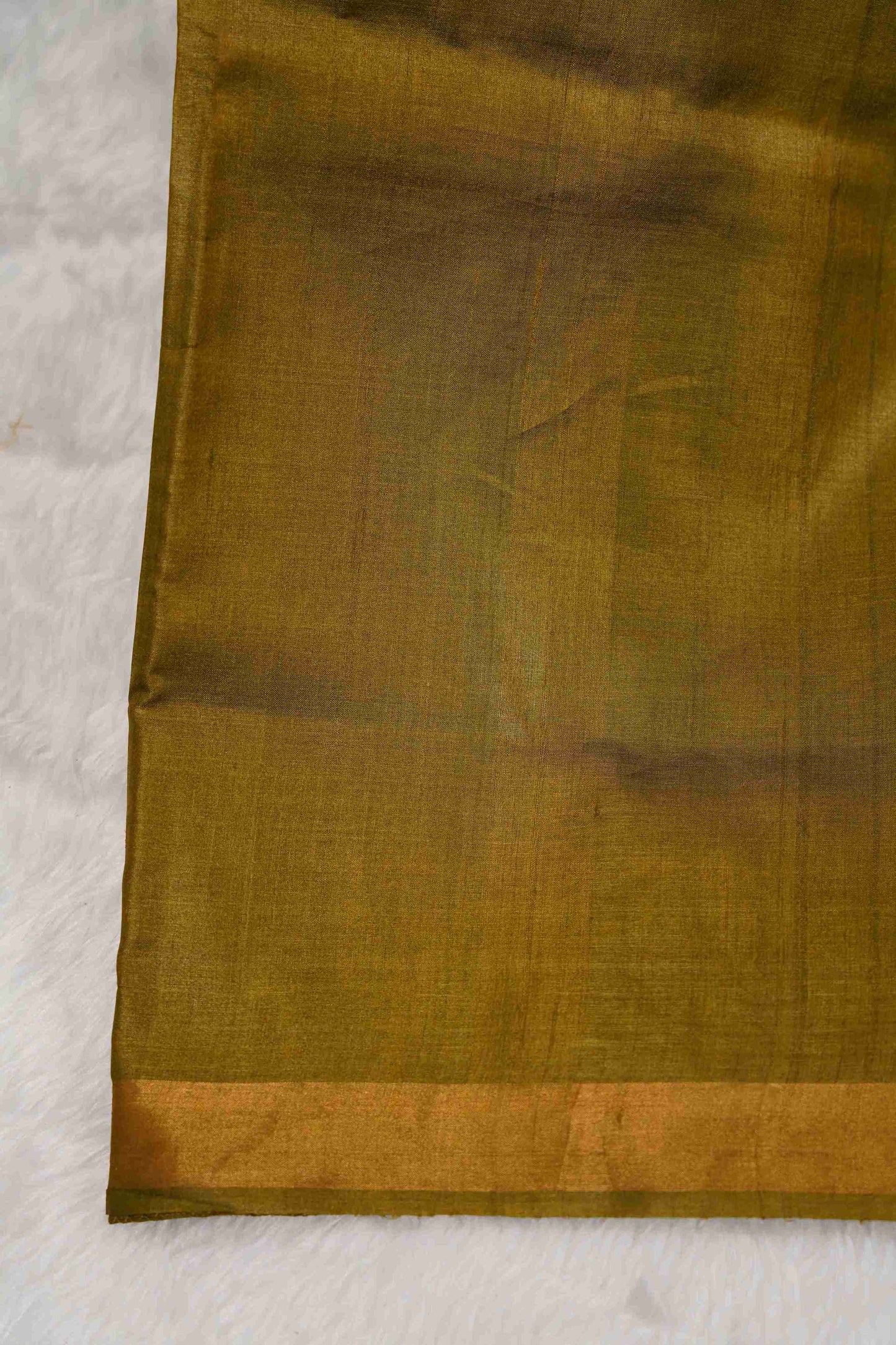 Olive Green Soft Silk with Paithani Patterned Pallu