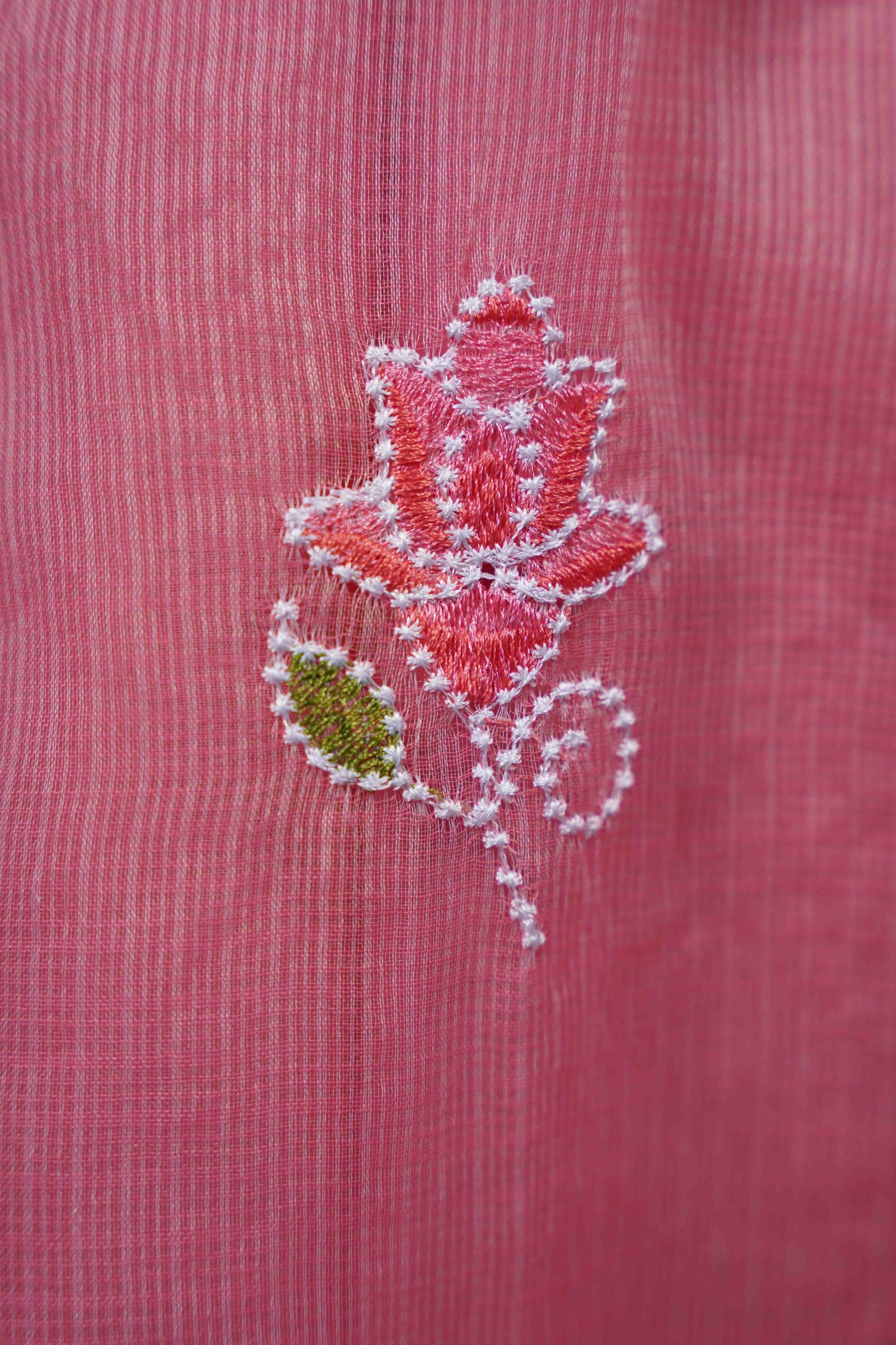 Salmon pink Kota all over Dress