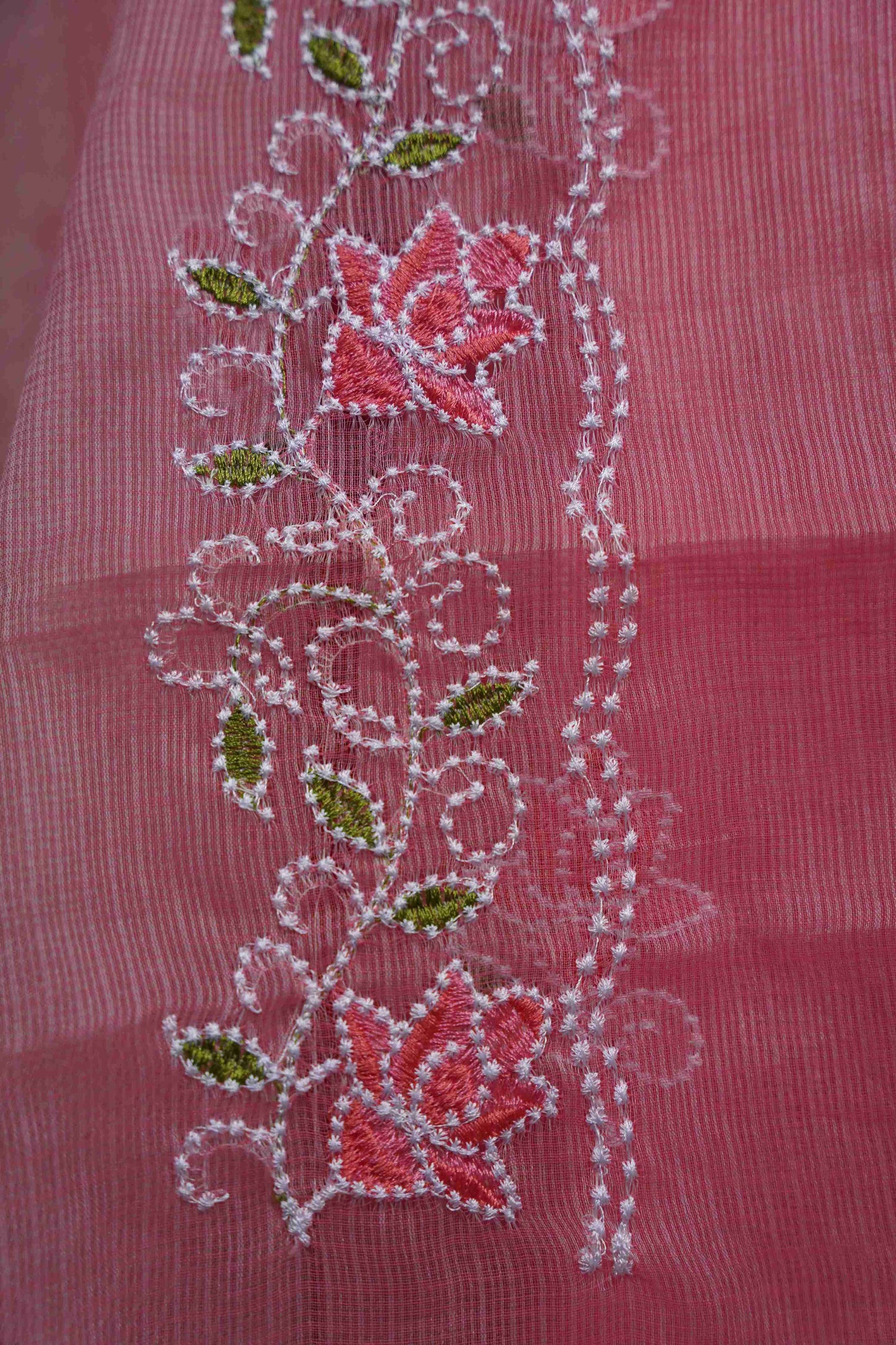 Salmon pink Kota all over Dress
